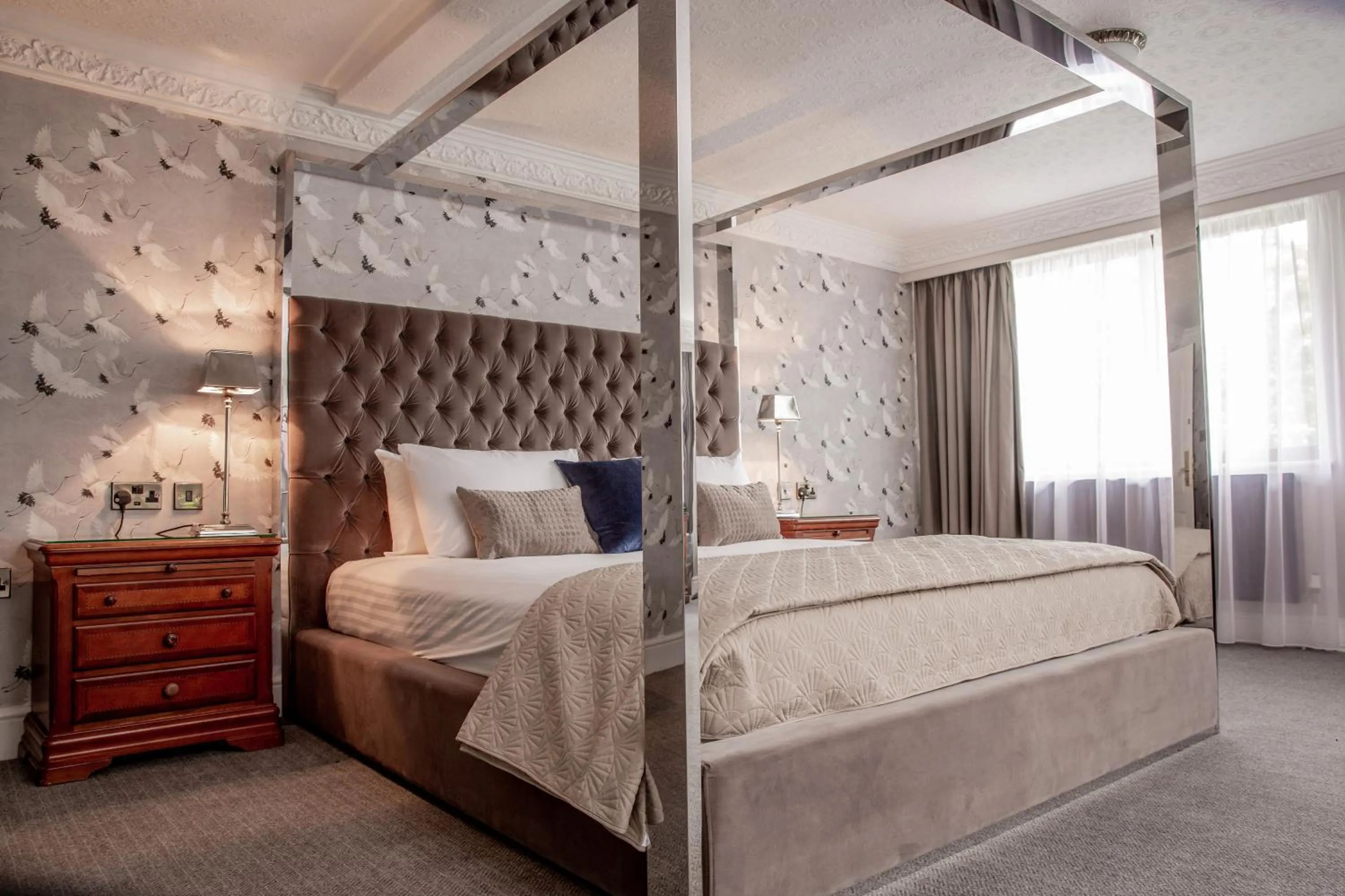 Bed in Bredbury Hall Hotel