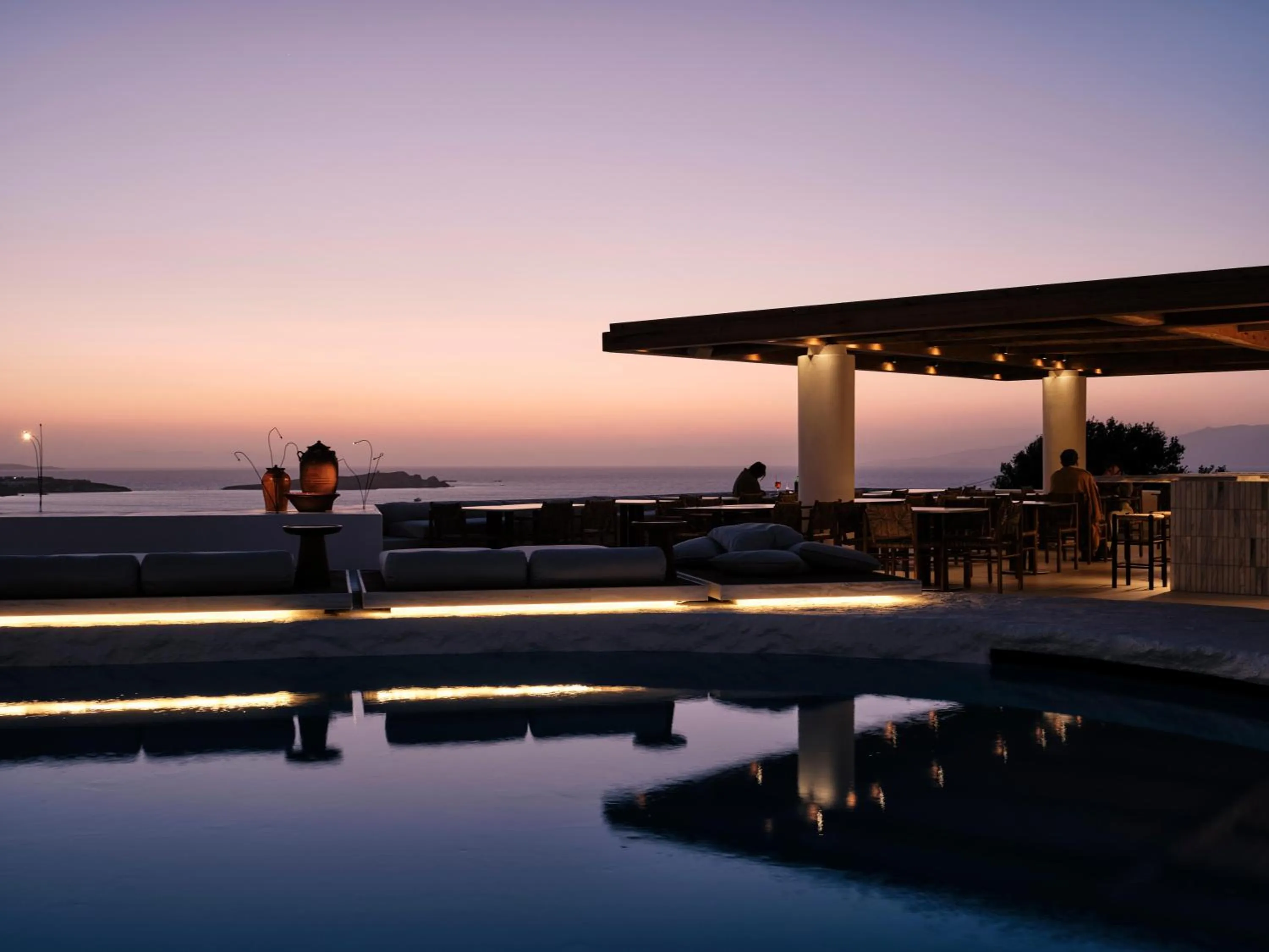 Lounge or bar in Boheme Mykonos Town - Small Luxury Hotels of the World