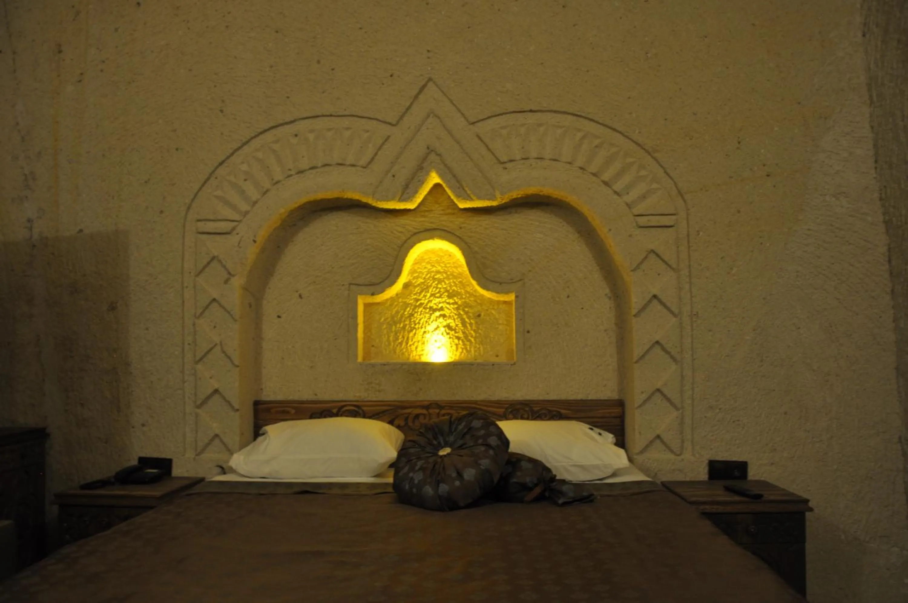 Bed in Çavuşin Cave House-Cappadocia