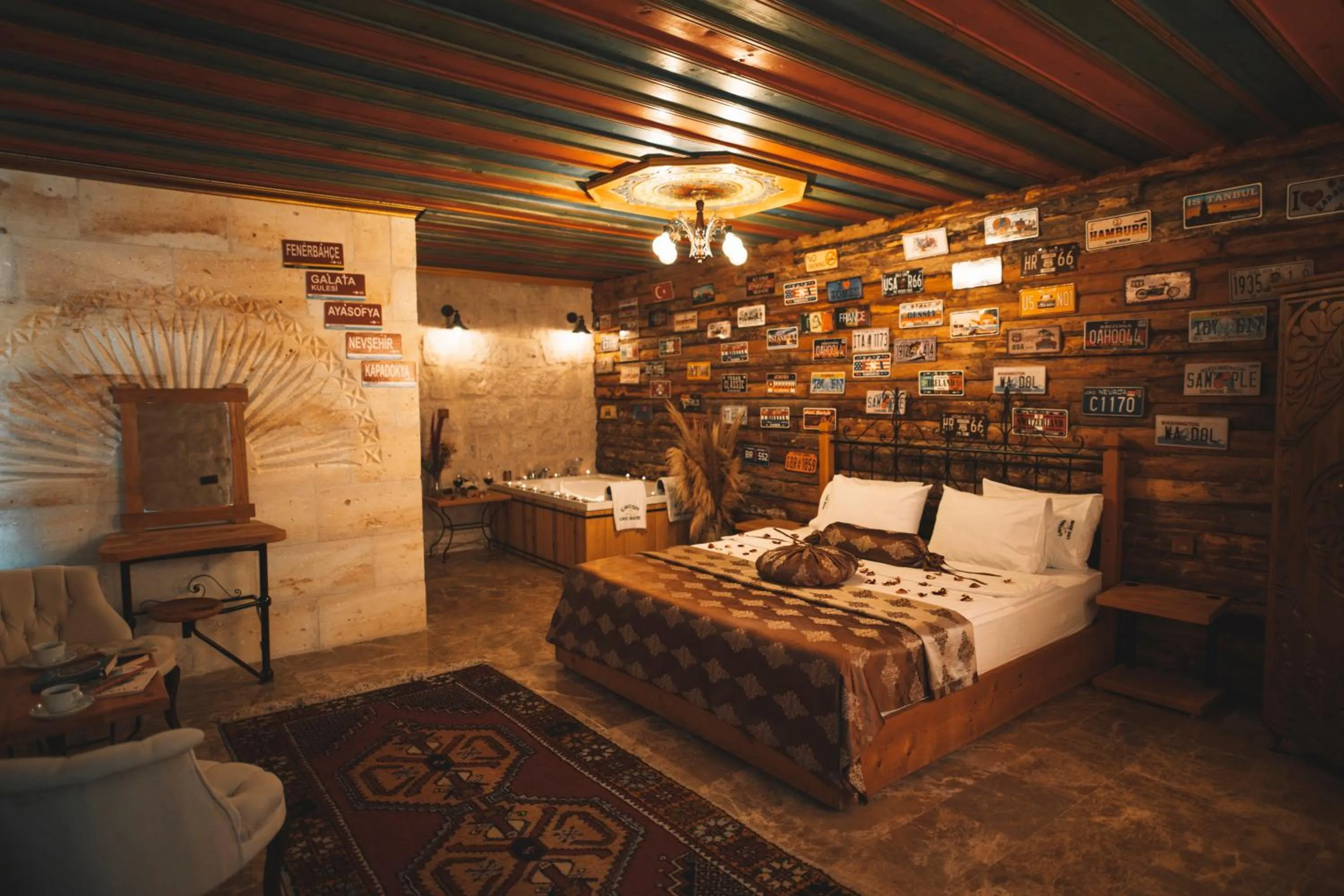Bed in Çavuşin Cave House-Cappadocia