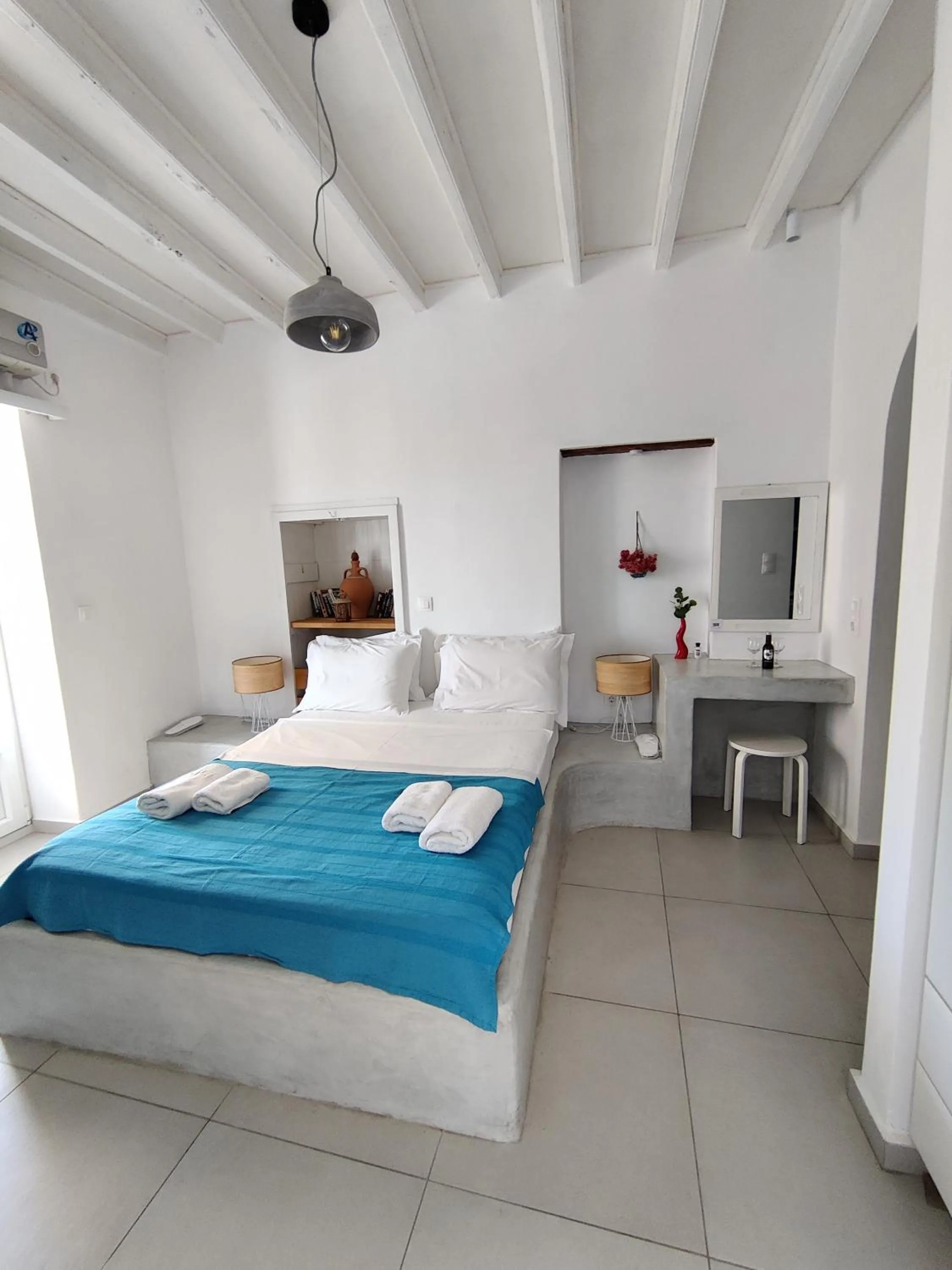 Bed in Drouga's Studios & Suites Astypalaia Greece