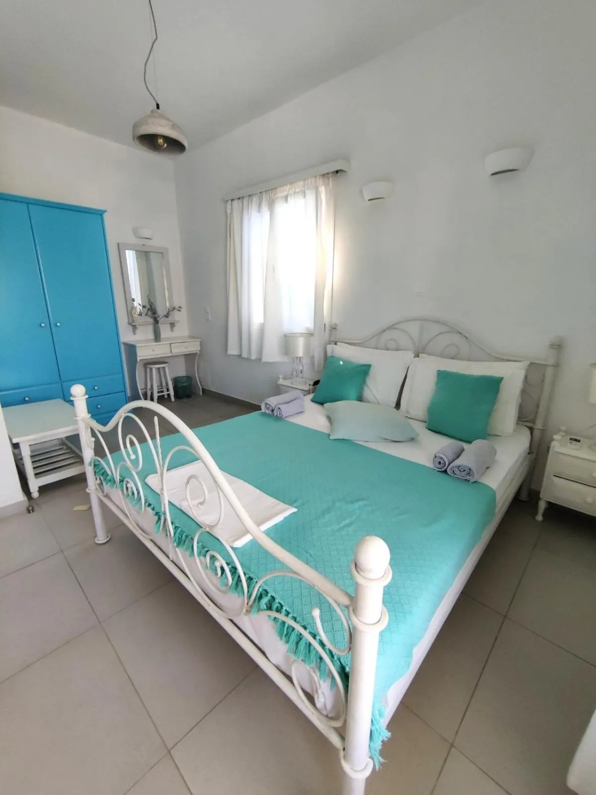 Bed in Drouga's Studios & Suites Astypalaia Greece