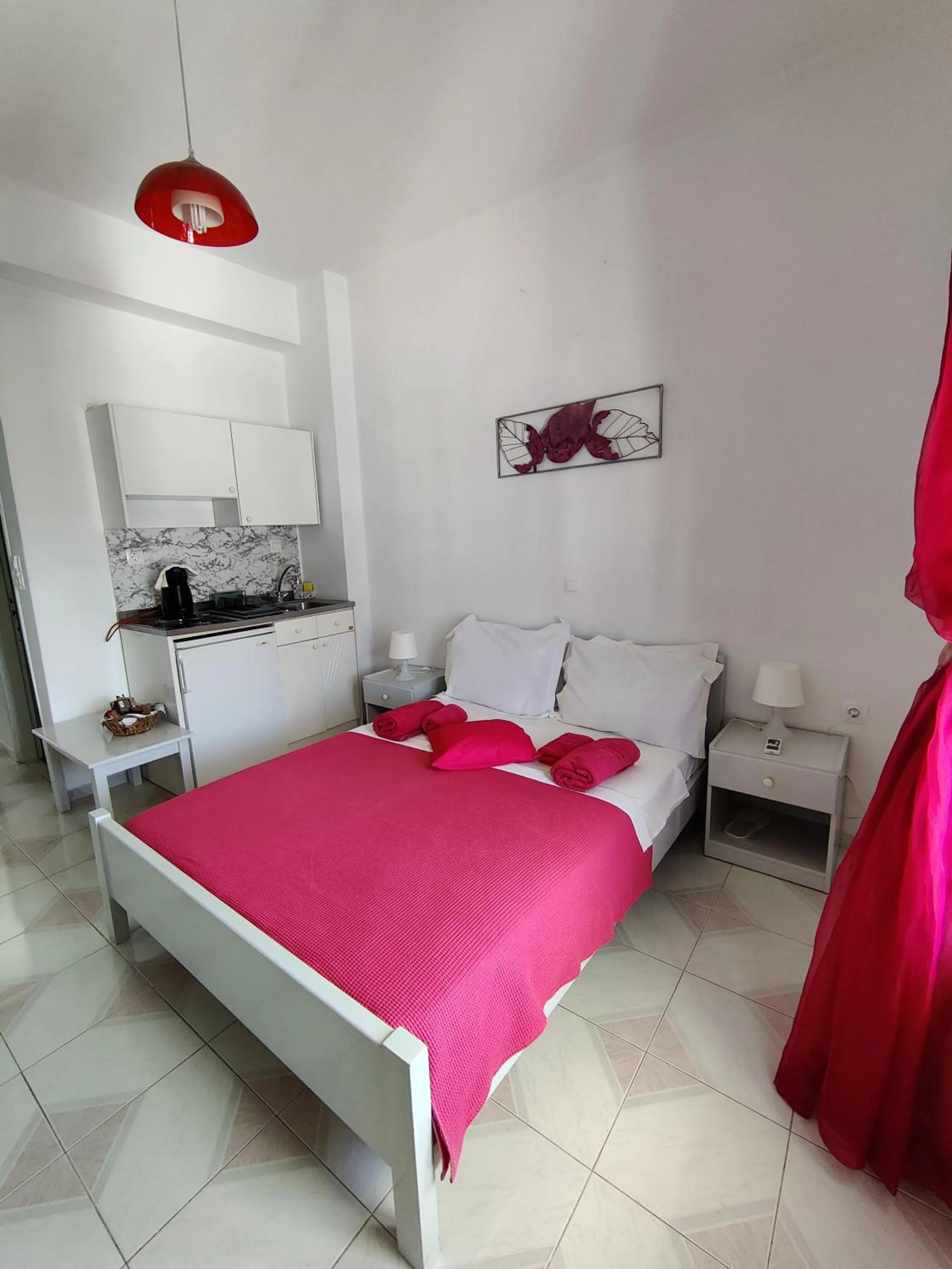 Bed in Drouga's Studios & Suites Astypalaia Greece