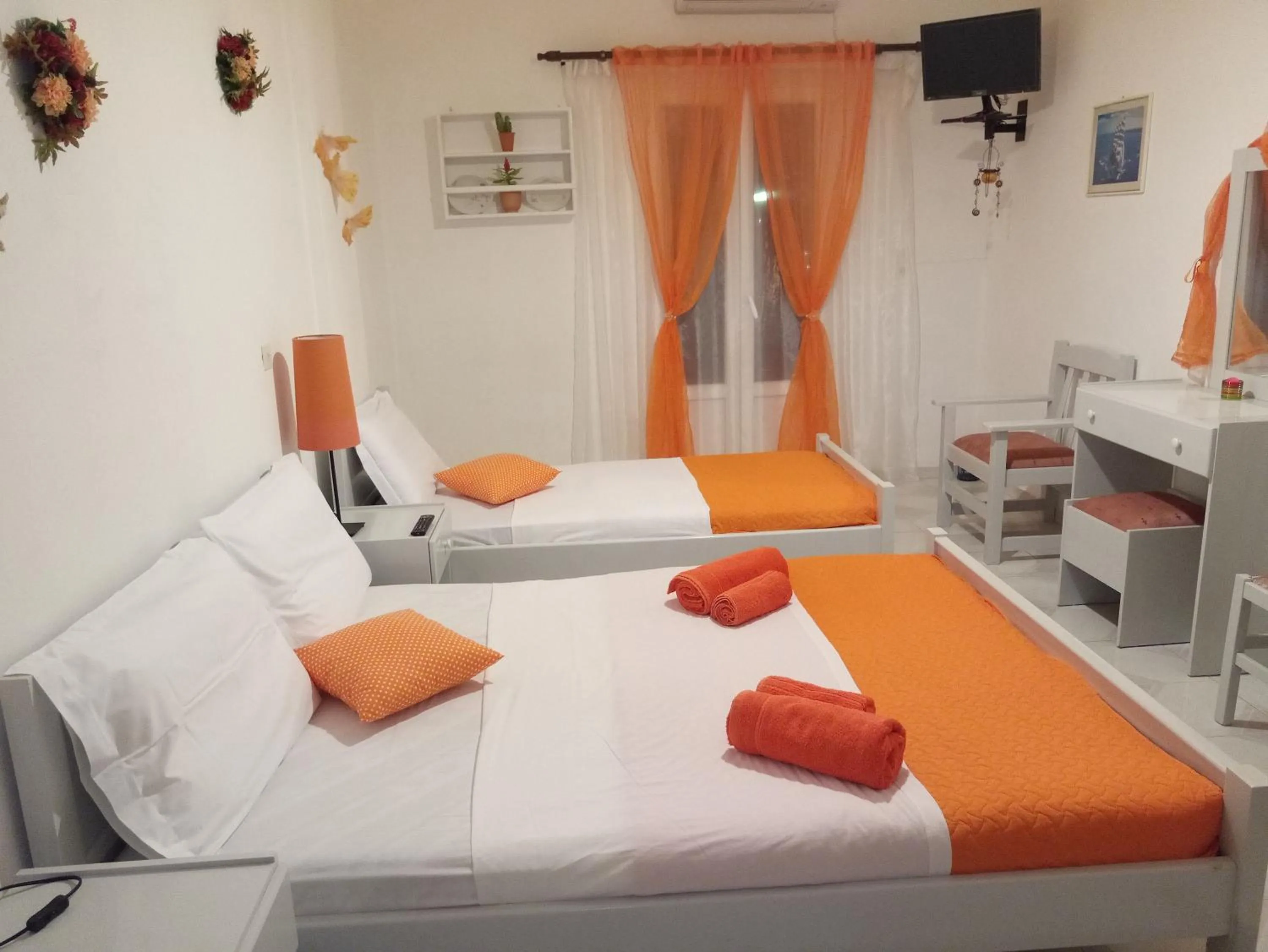 Bed in Drouga's Studios & Suites Astypalaia Greece