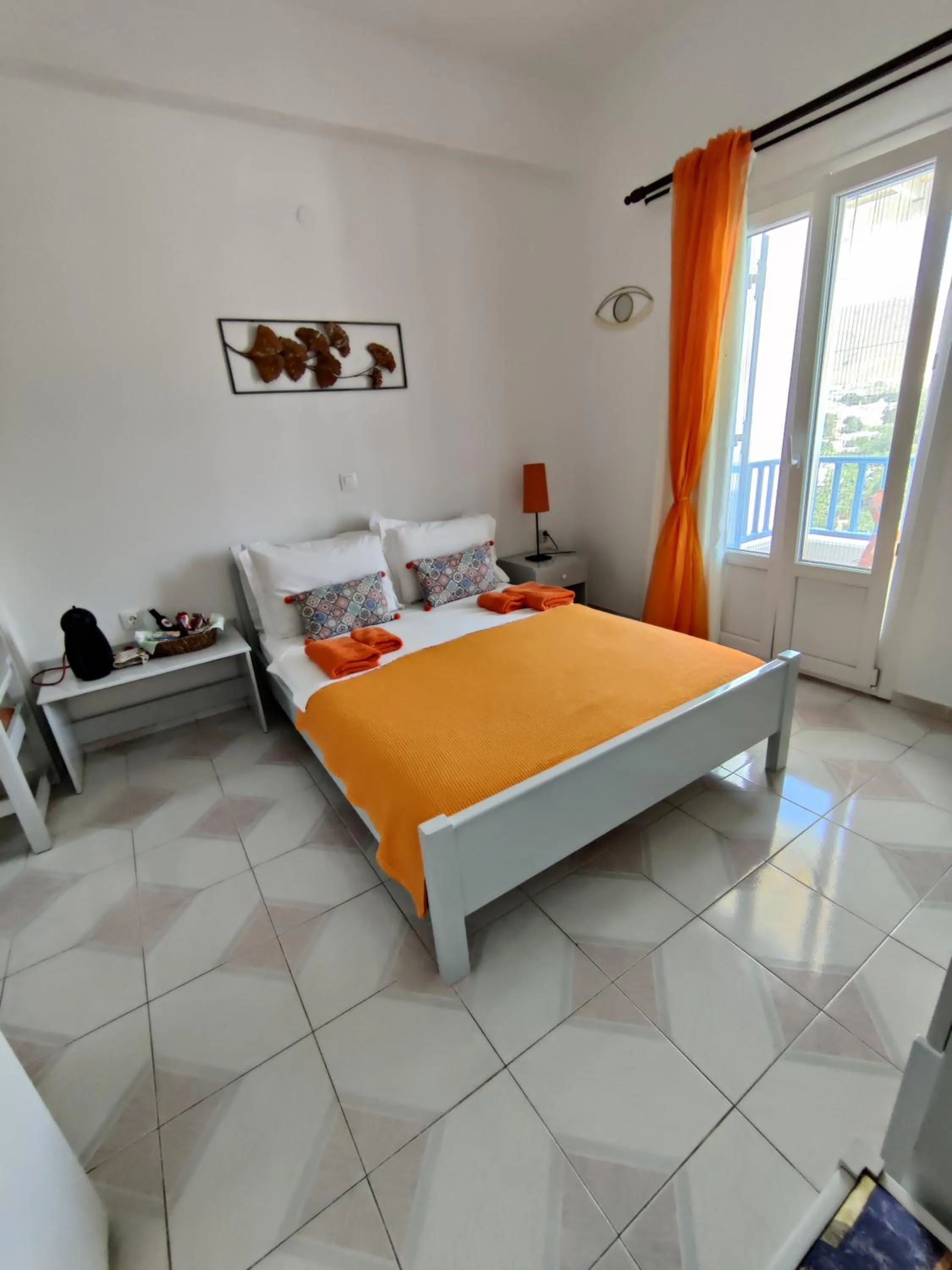 Bed in Drouga's Studios & Suites Astypalaia Greece