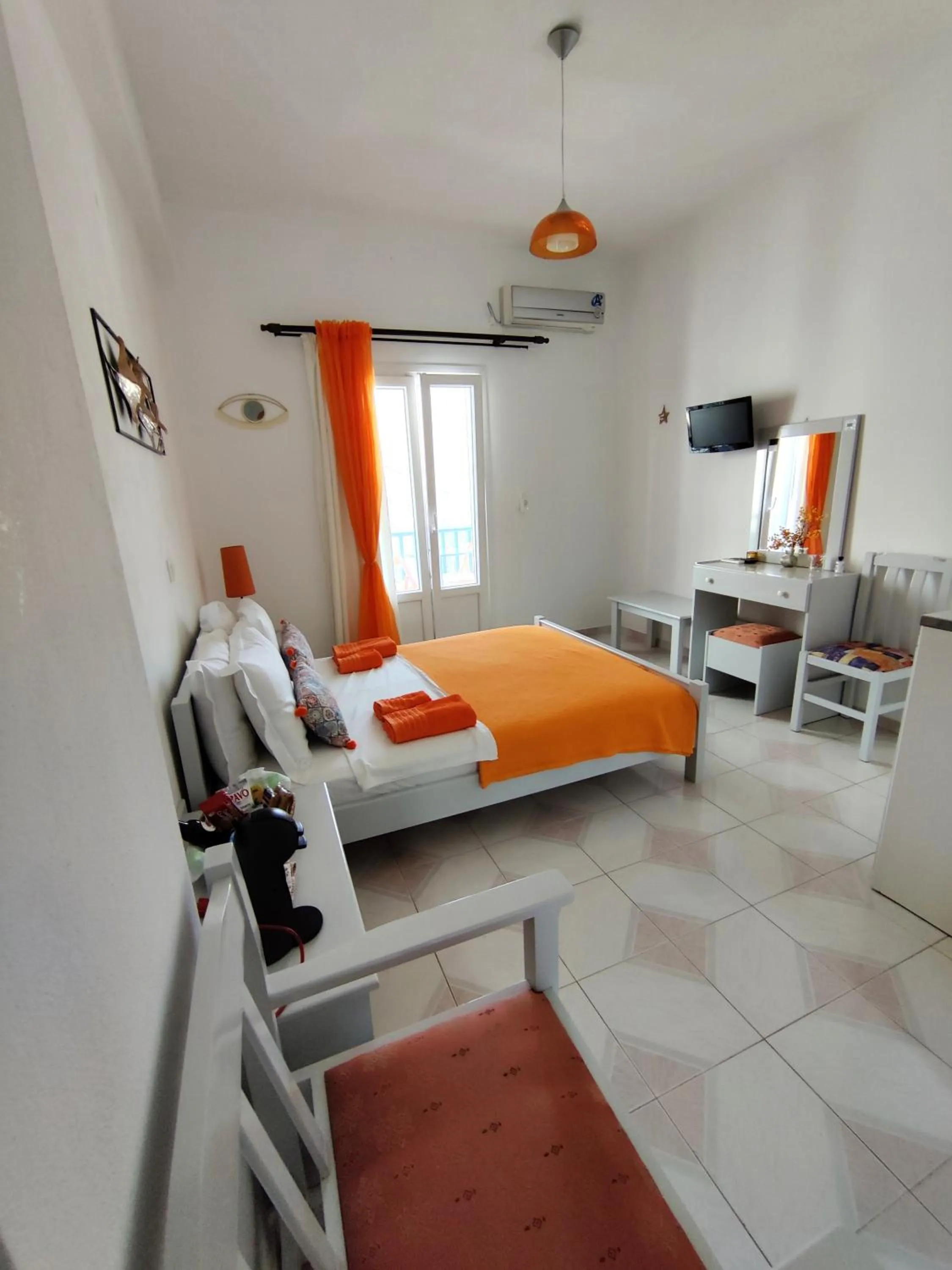 Bed in Drouga's Studios & Suites Astypalaia Greece