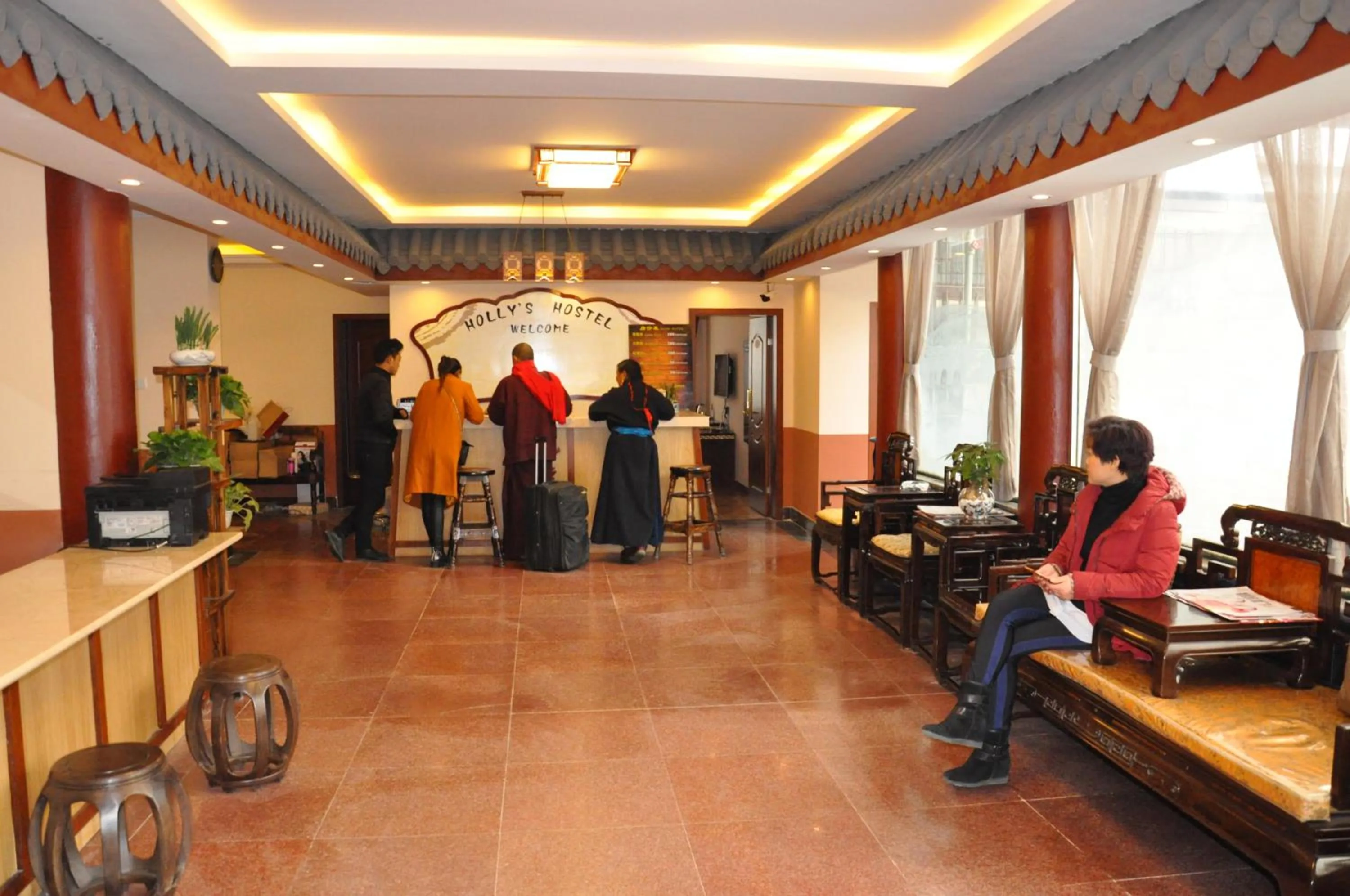 Lobby or reception in Holly's Hostel