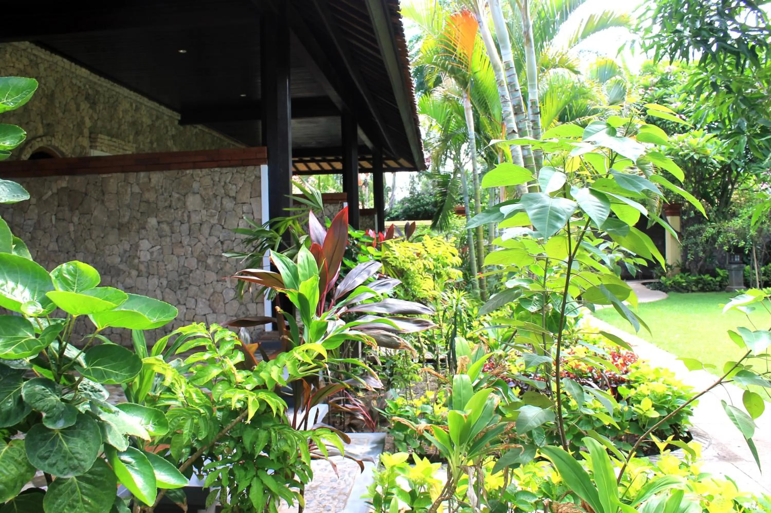 Garden view in Mans Cottages & Spa