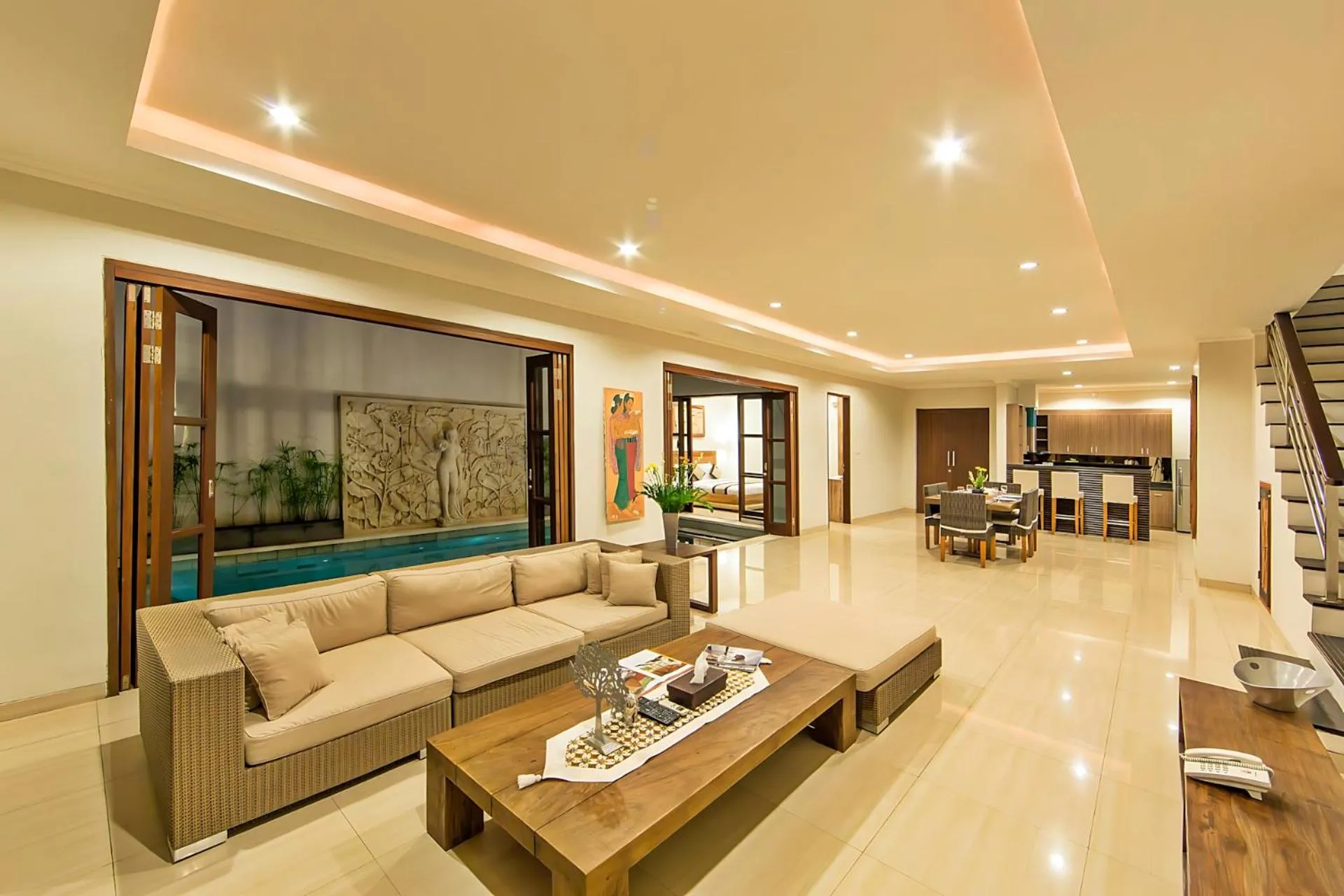 Living room in White Lotus Villas Seminyak