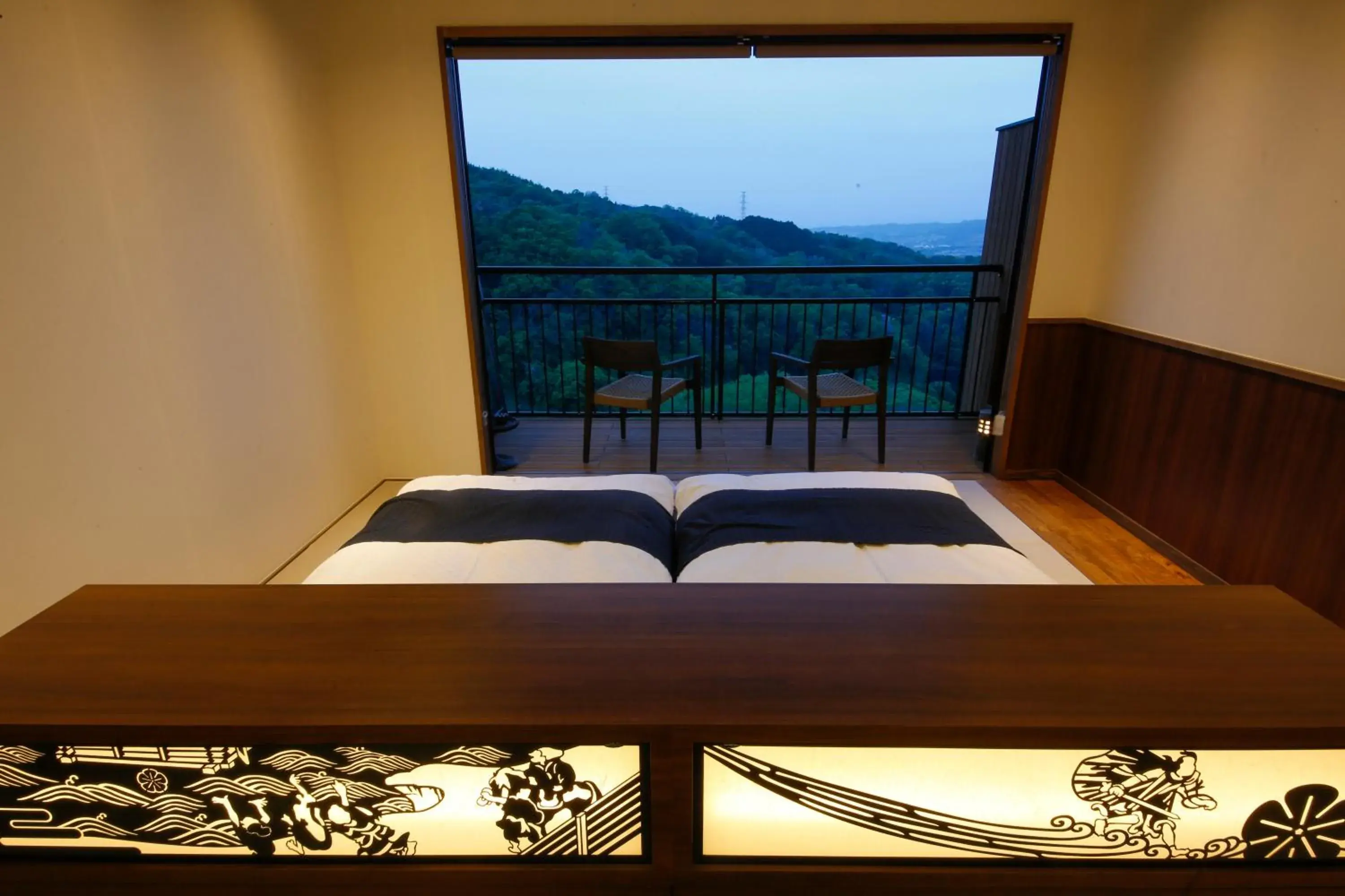 Forest View low-bed Twin Room in Kakimotoya Forest View low-bed Twin Room in Kakimotoya