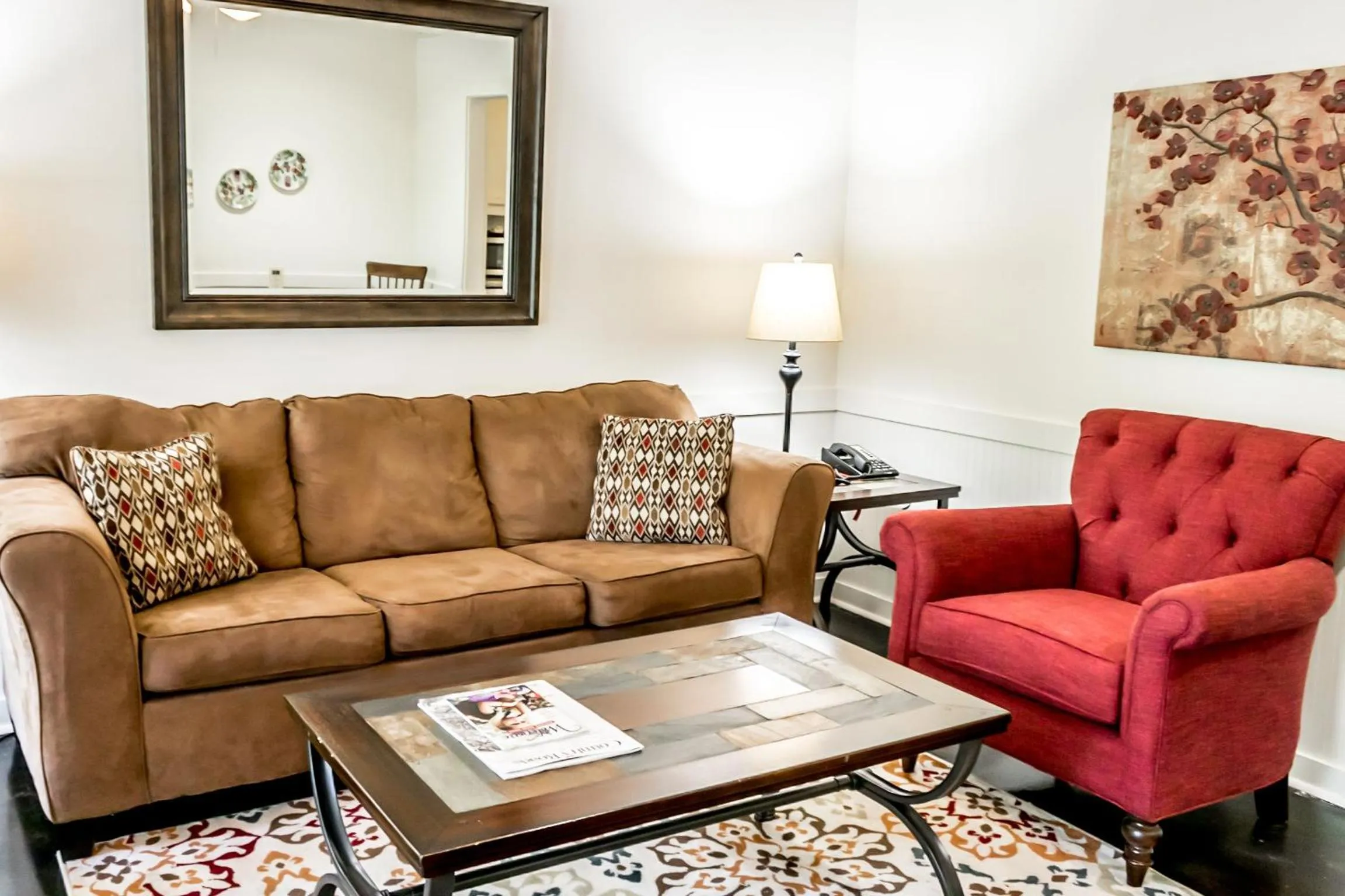Living room in The Lodge at The Bluffs