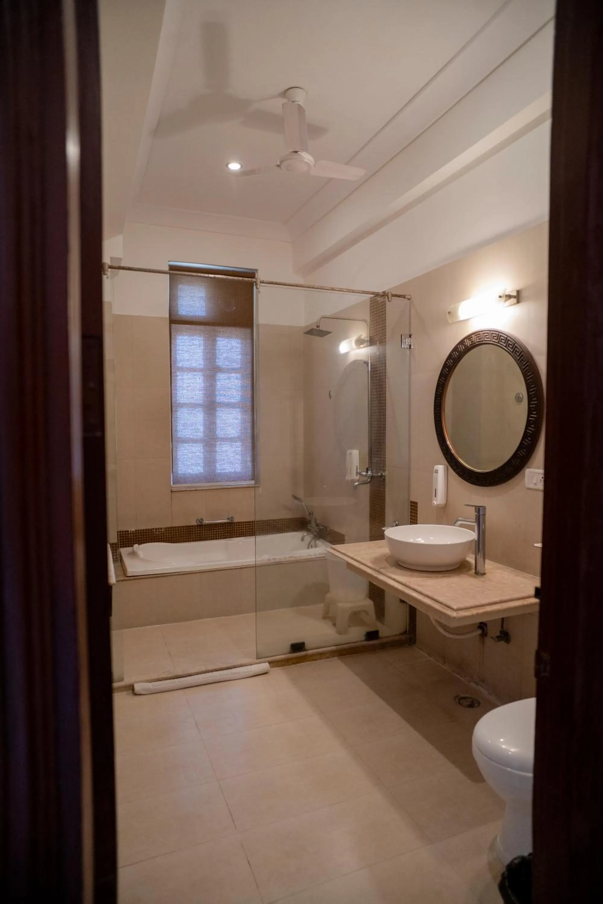 Shower in Hotel Merwara Estate- A Luxury Heritage Resort