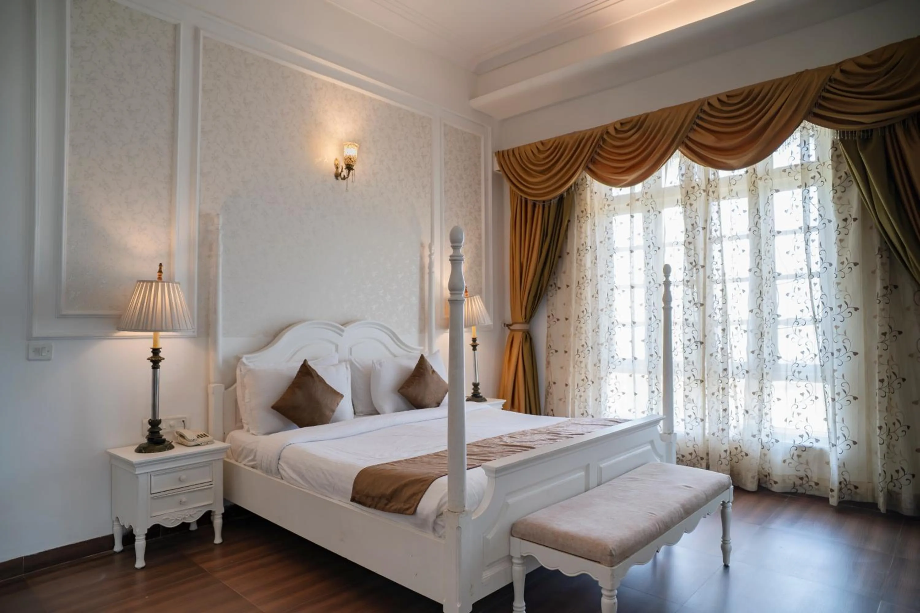Photo of the whole room, Bed in Hotel Merwara Estate- A Luxury Heritage Resort