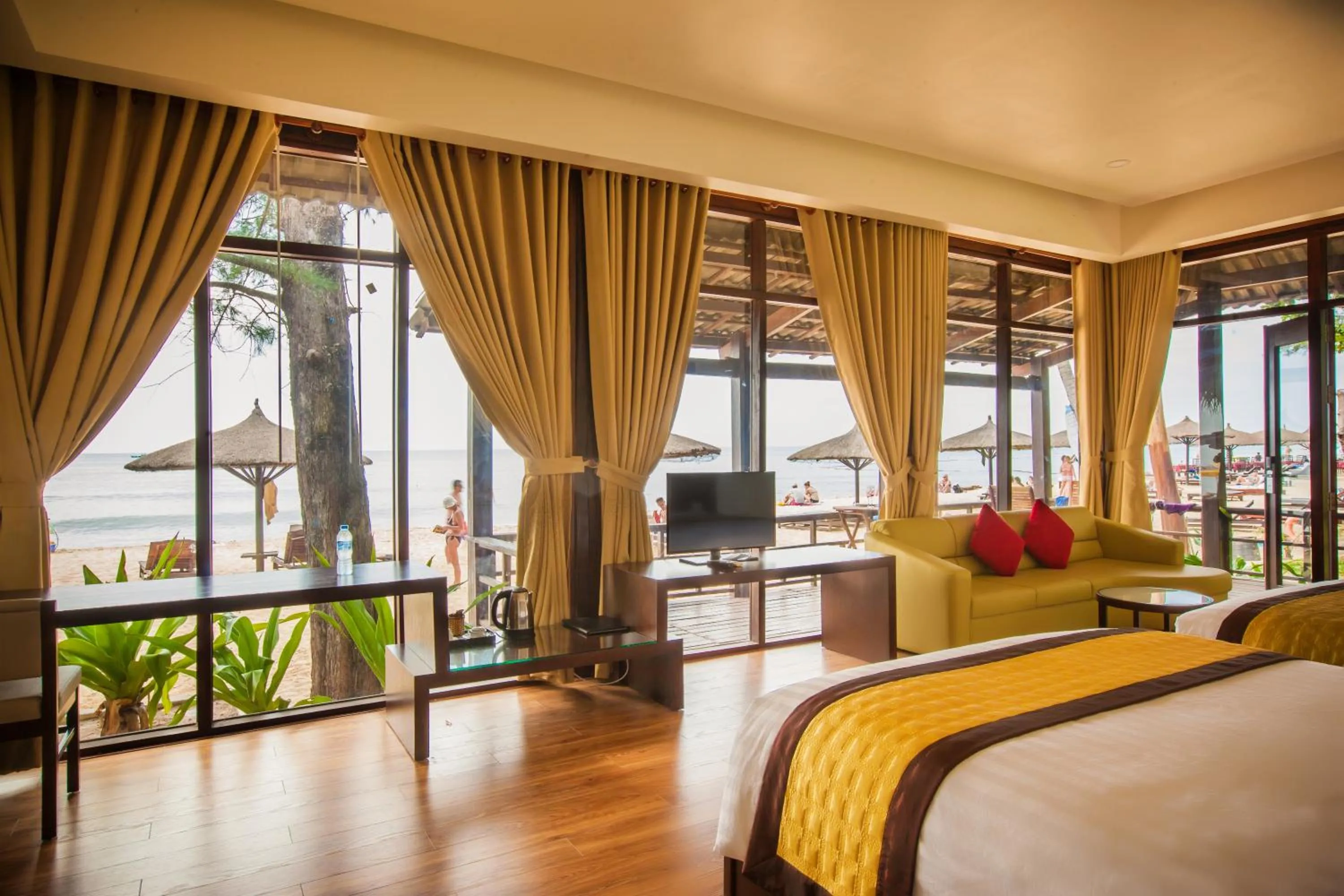 Living room, Bed in Arcadia Phu Quoc Resort
