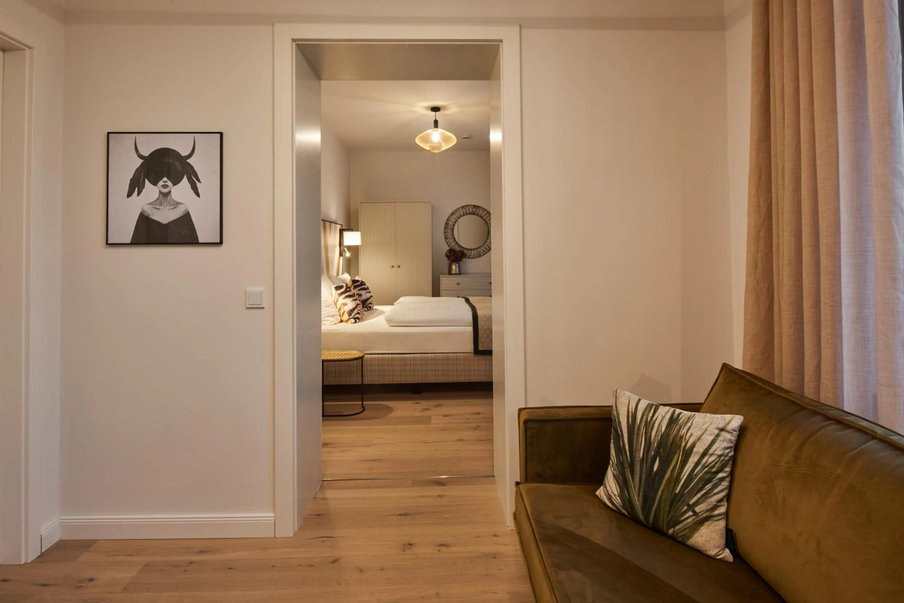 Bed in VIA`s Appartements und Ferienwohnungen