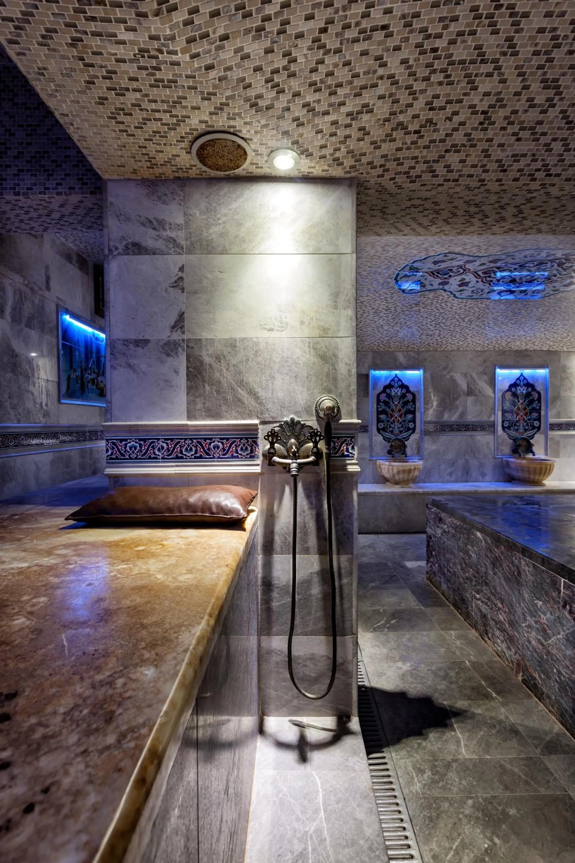 Steam room in Aleria Belport Beach Hotel