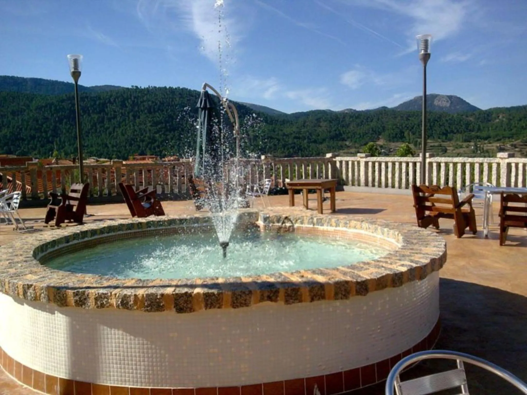 Patio in Hotel Riopar Spa