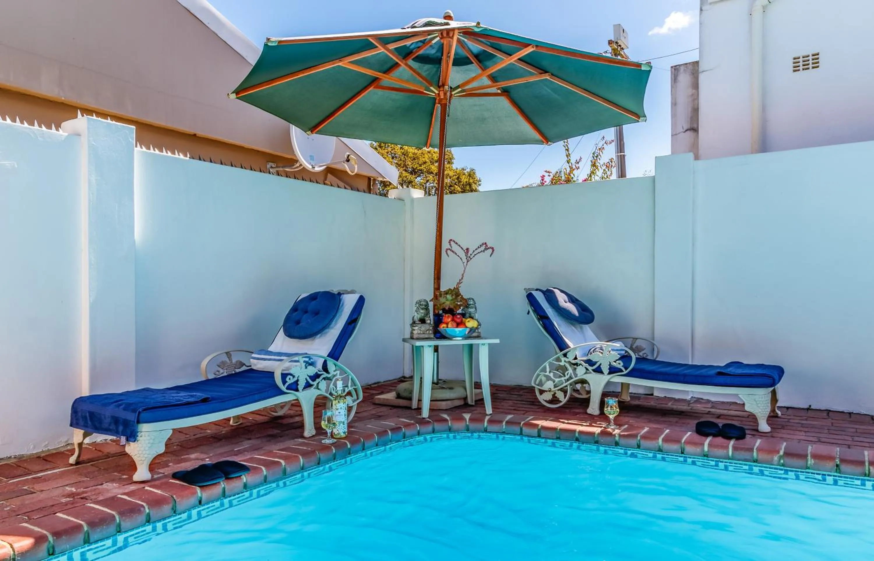 Pool view in Bleu Cobalt Cottage