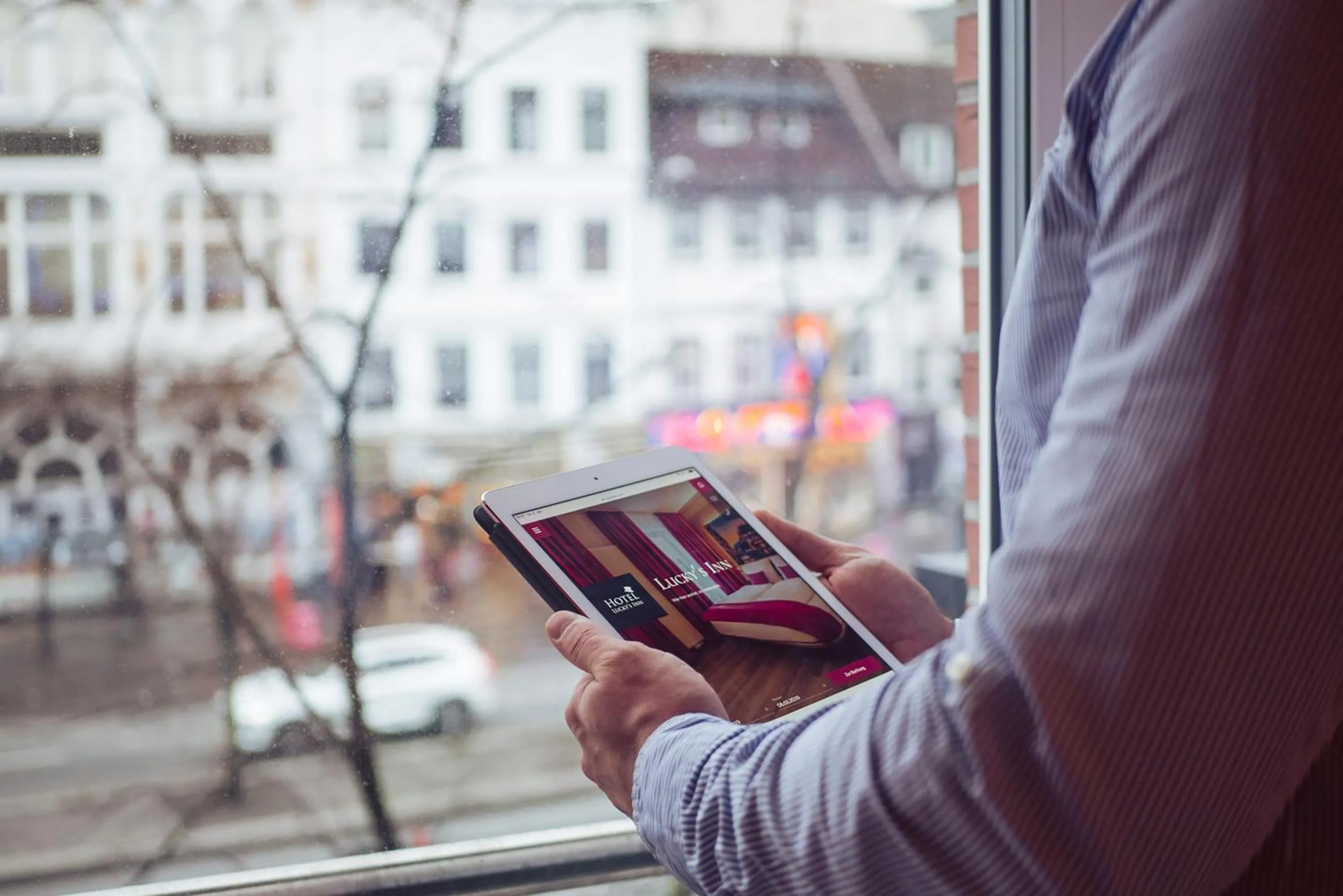 On site in Hotel Luckys Inn