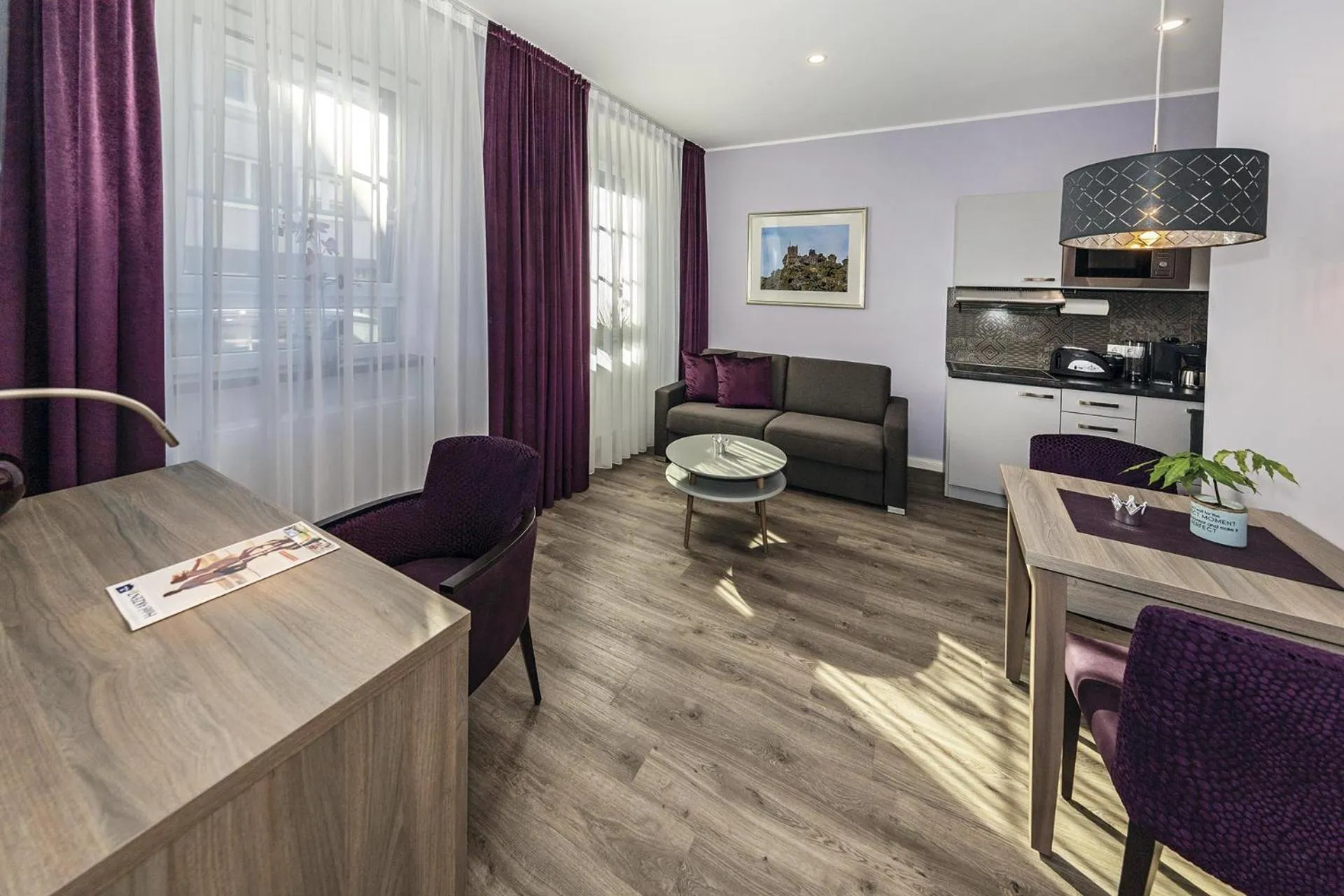 Kitchen or kitchenette in Apartmenthaus Burgenheimat in Rhens bei Koblenz