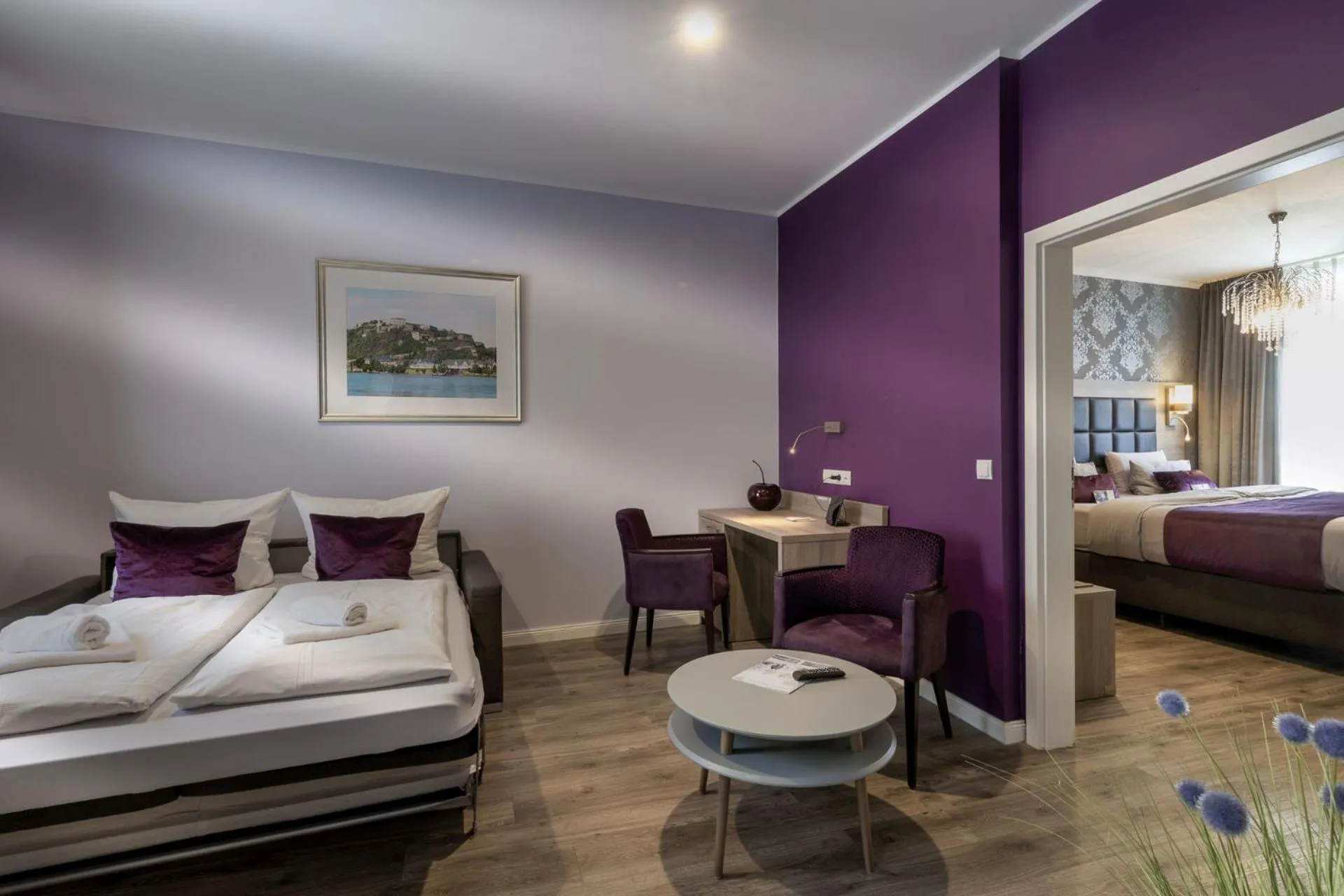 Photo of the whole room, Bed in Apartmenthaus Burgenheimat in Rhens bei Koblenz