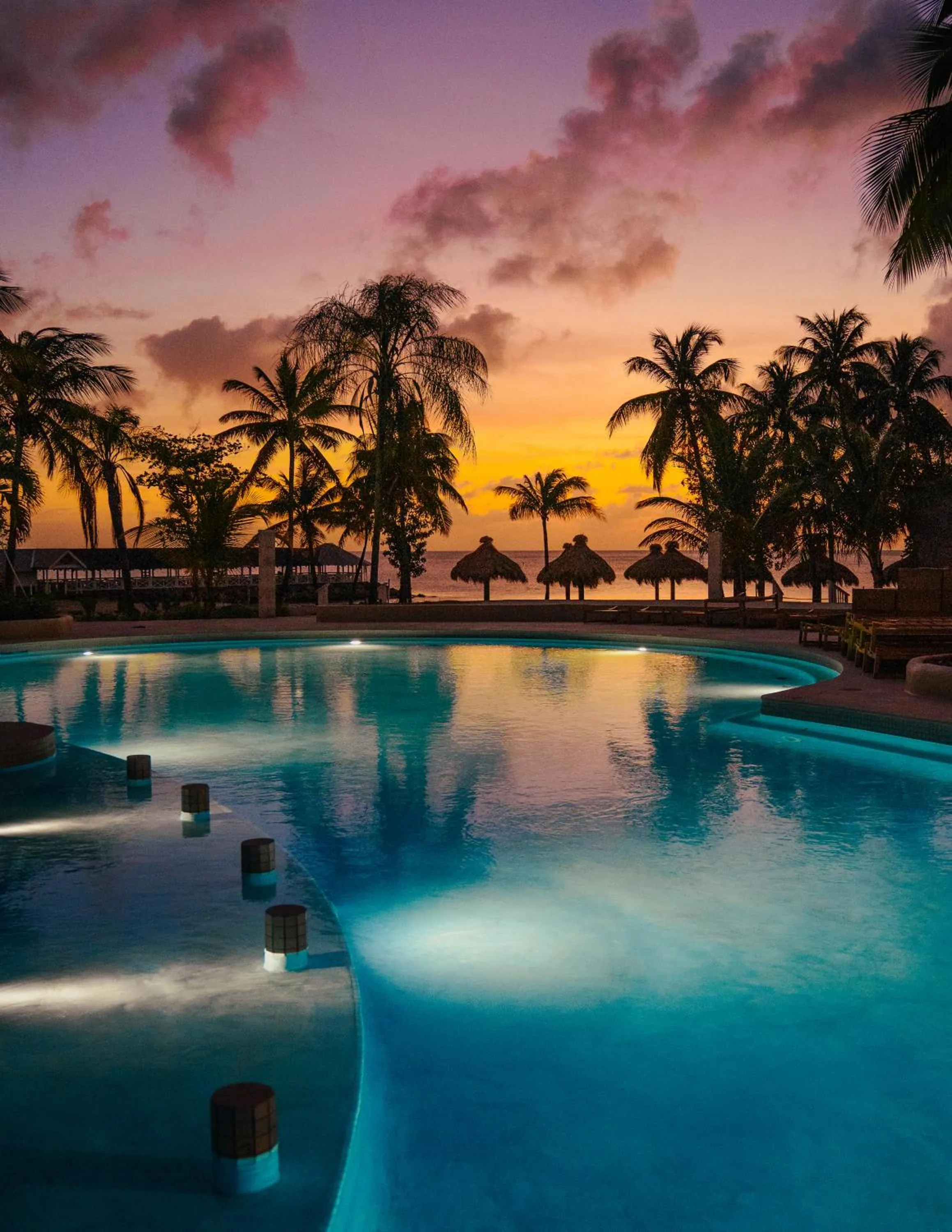 Sunset in Secrets Saint Lucia Resort & Spa - All Inclusive