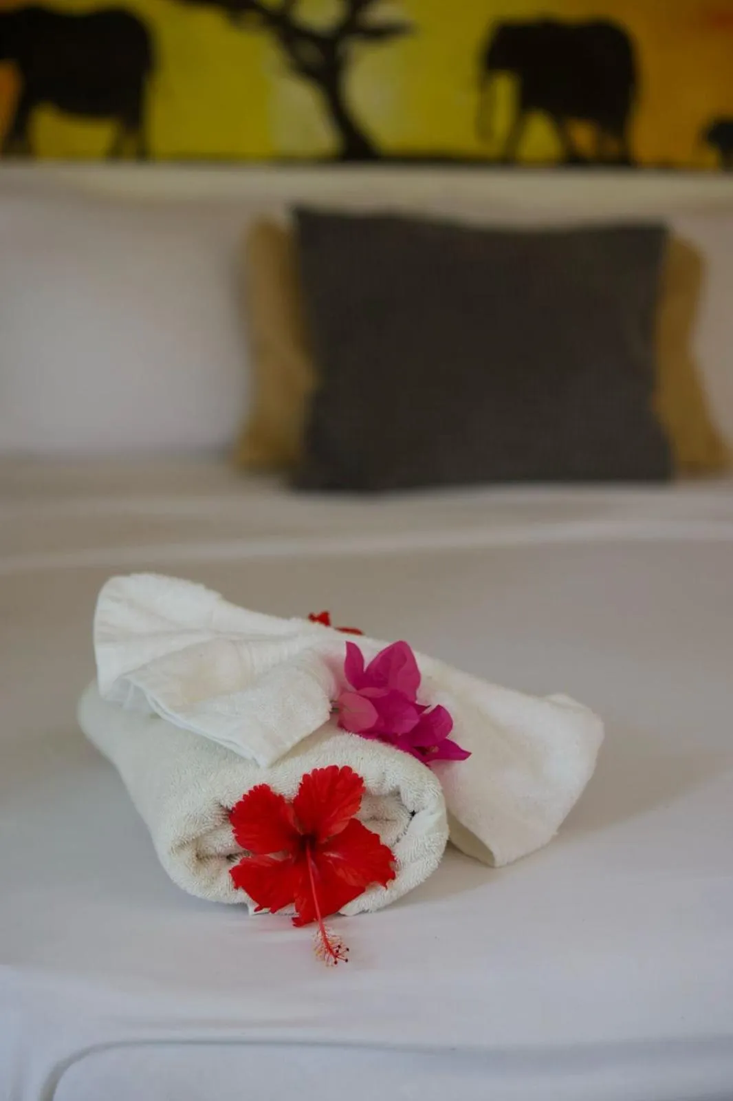 Bed in Afreeka Beach Hotel