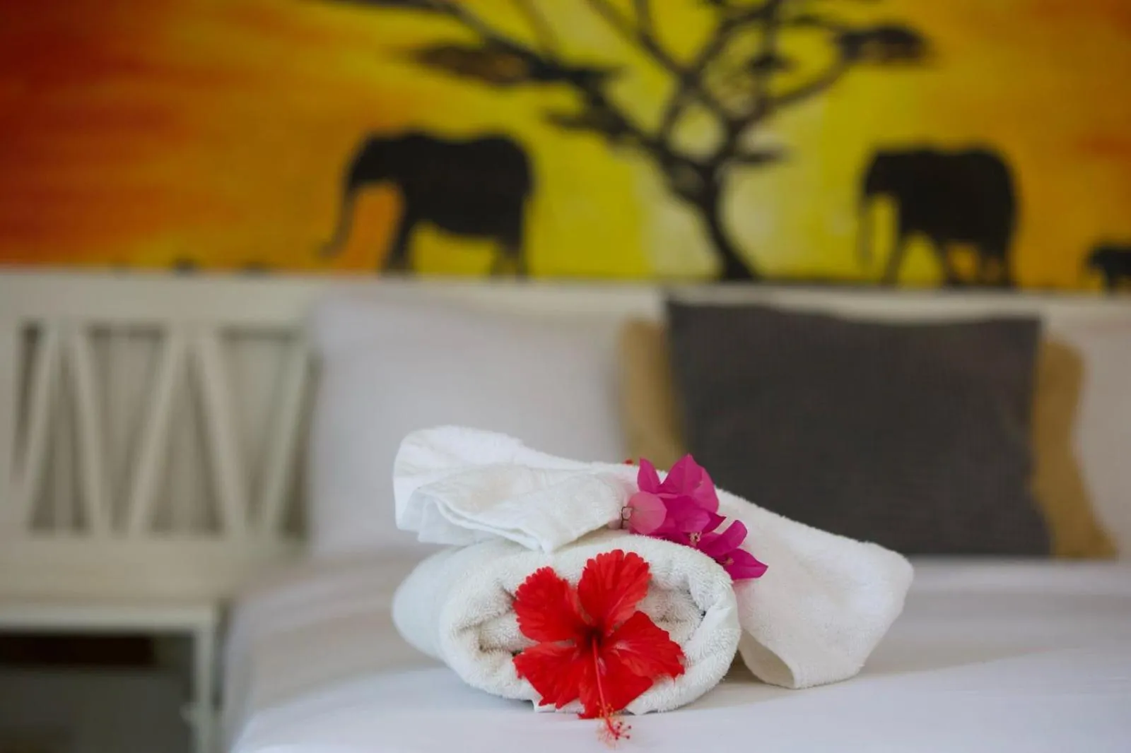 Bed in Afreeka Beach Hotel