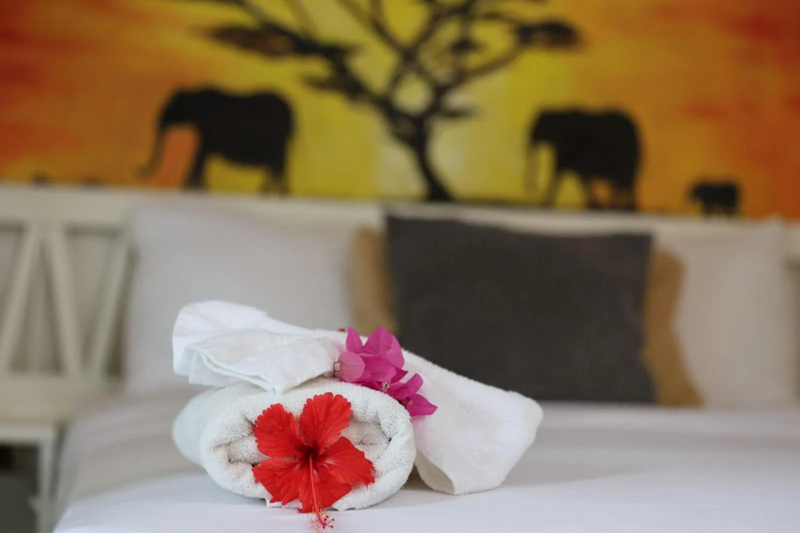 Bed in Afreeka Beach Hotel