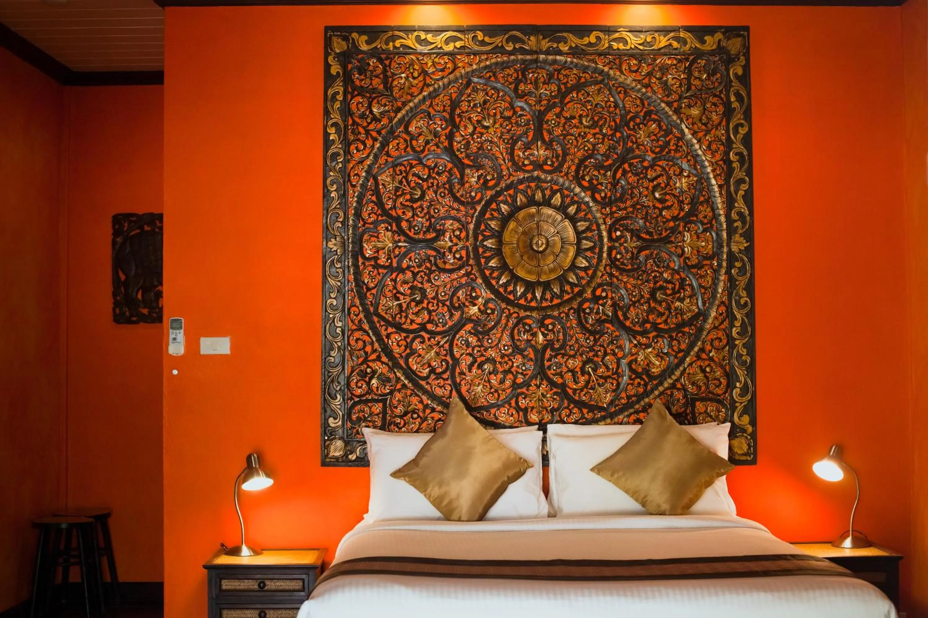 Bedroom, Bed in Baan Manuchang Villa, SHA Certified