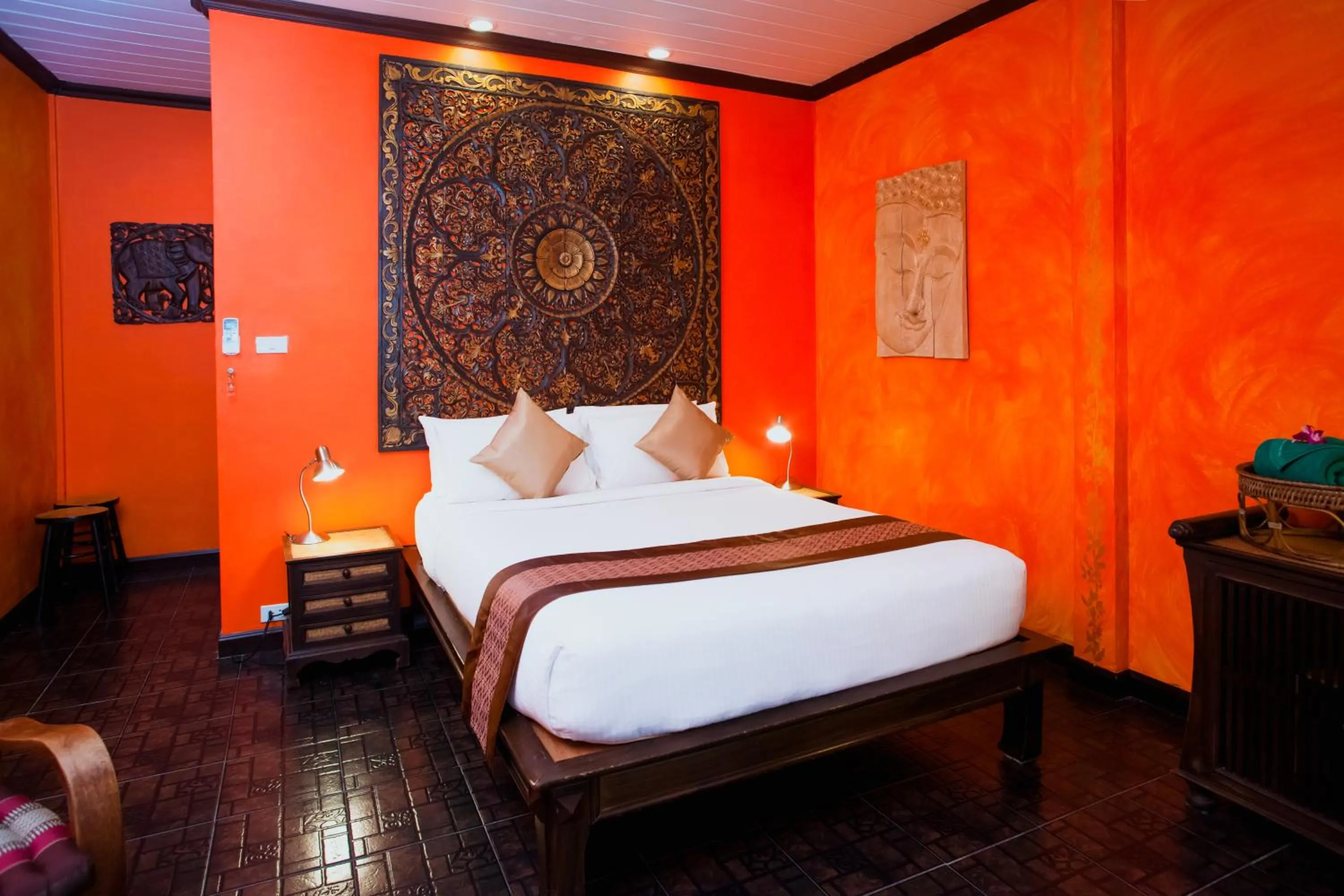 Bedroom, Bed in Baan Manuchang Villa, SHA Certified