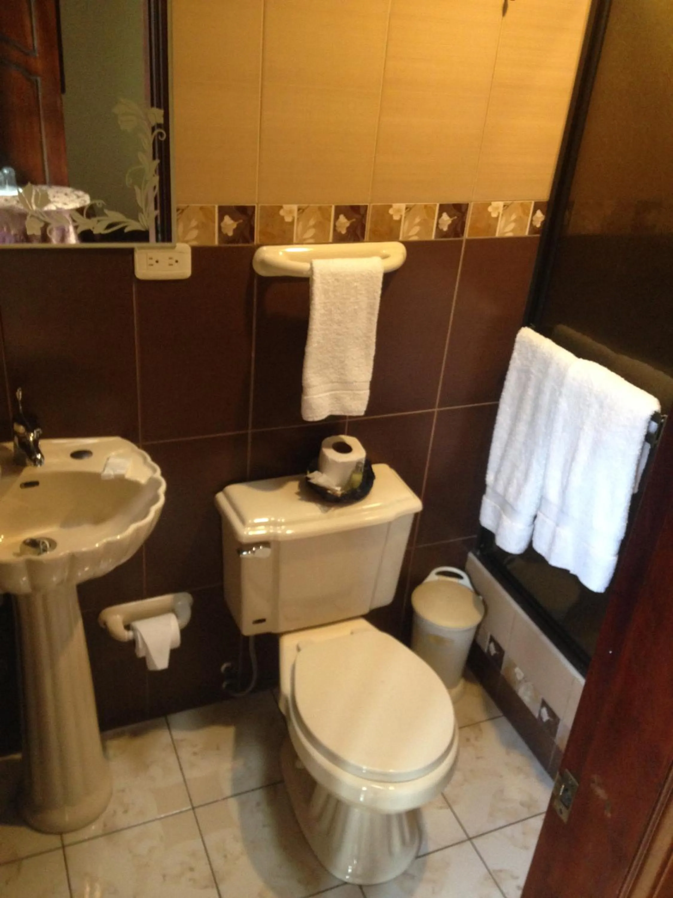 Toilet in La Posada Cuencana Hotel