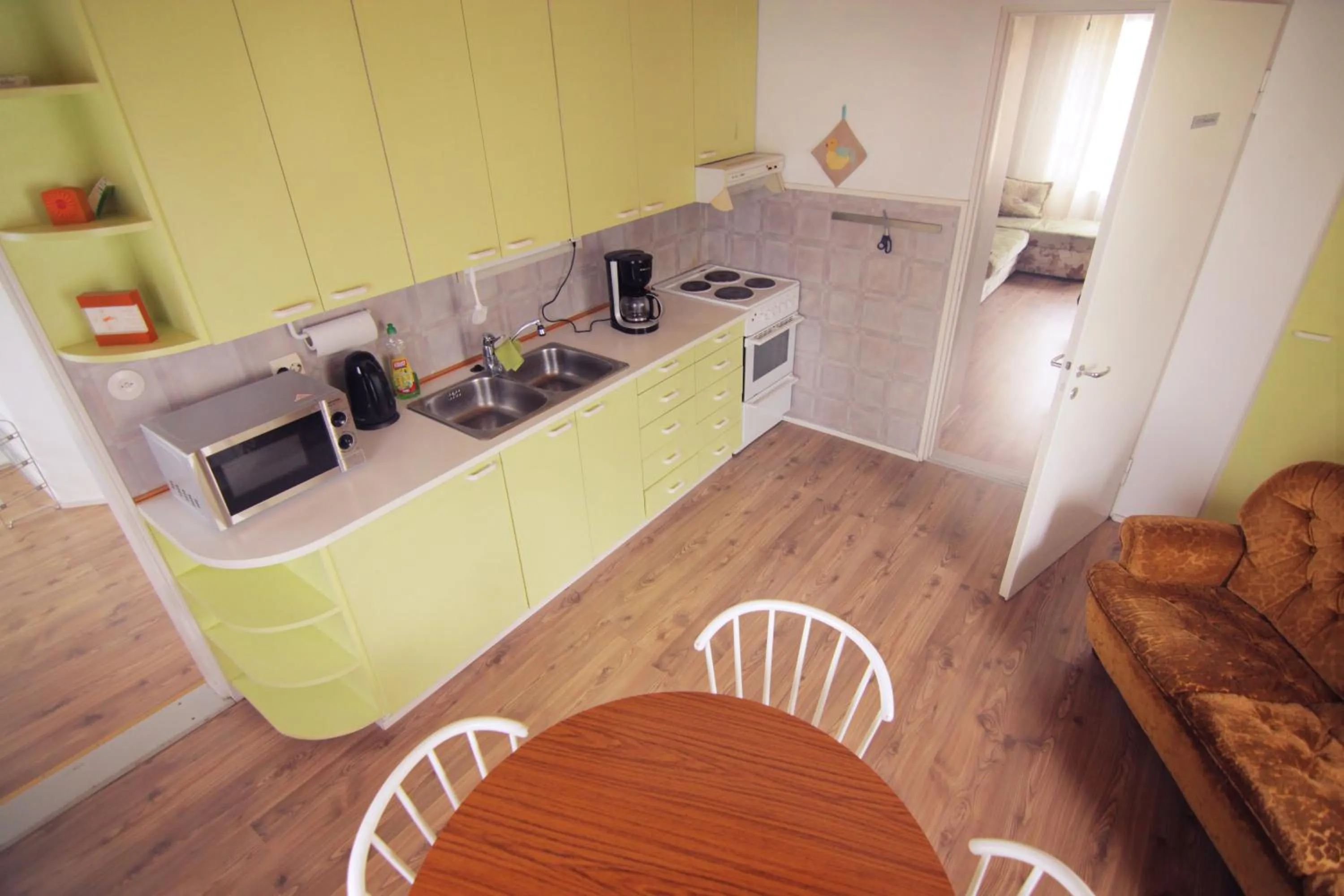 Kitchen or kitchenette in Apartment Hotel Kuukkarin Kortteeri