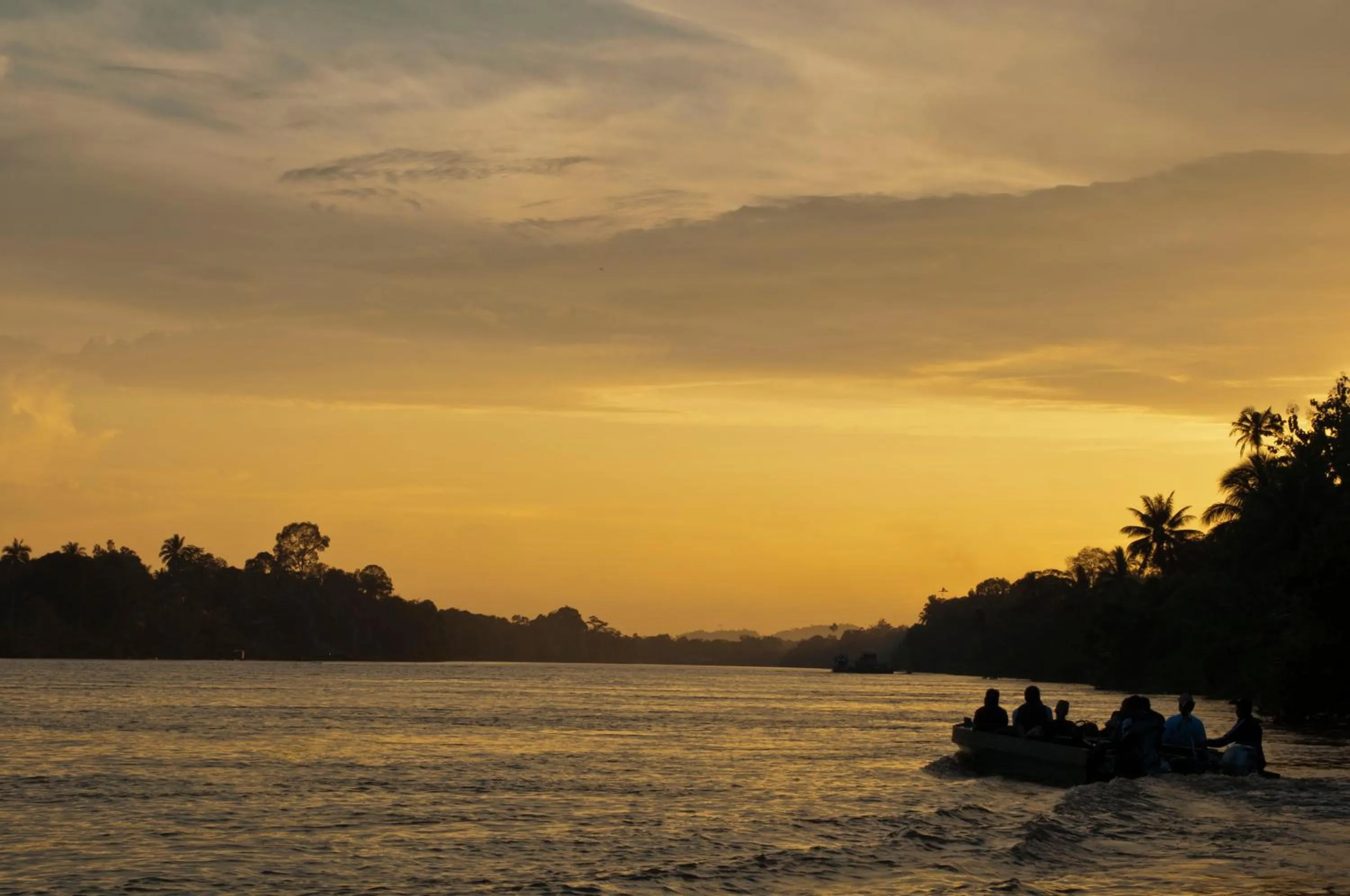 Sunset in Borneo Nature Lodge