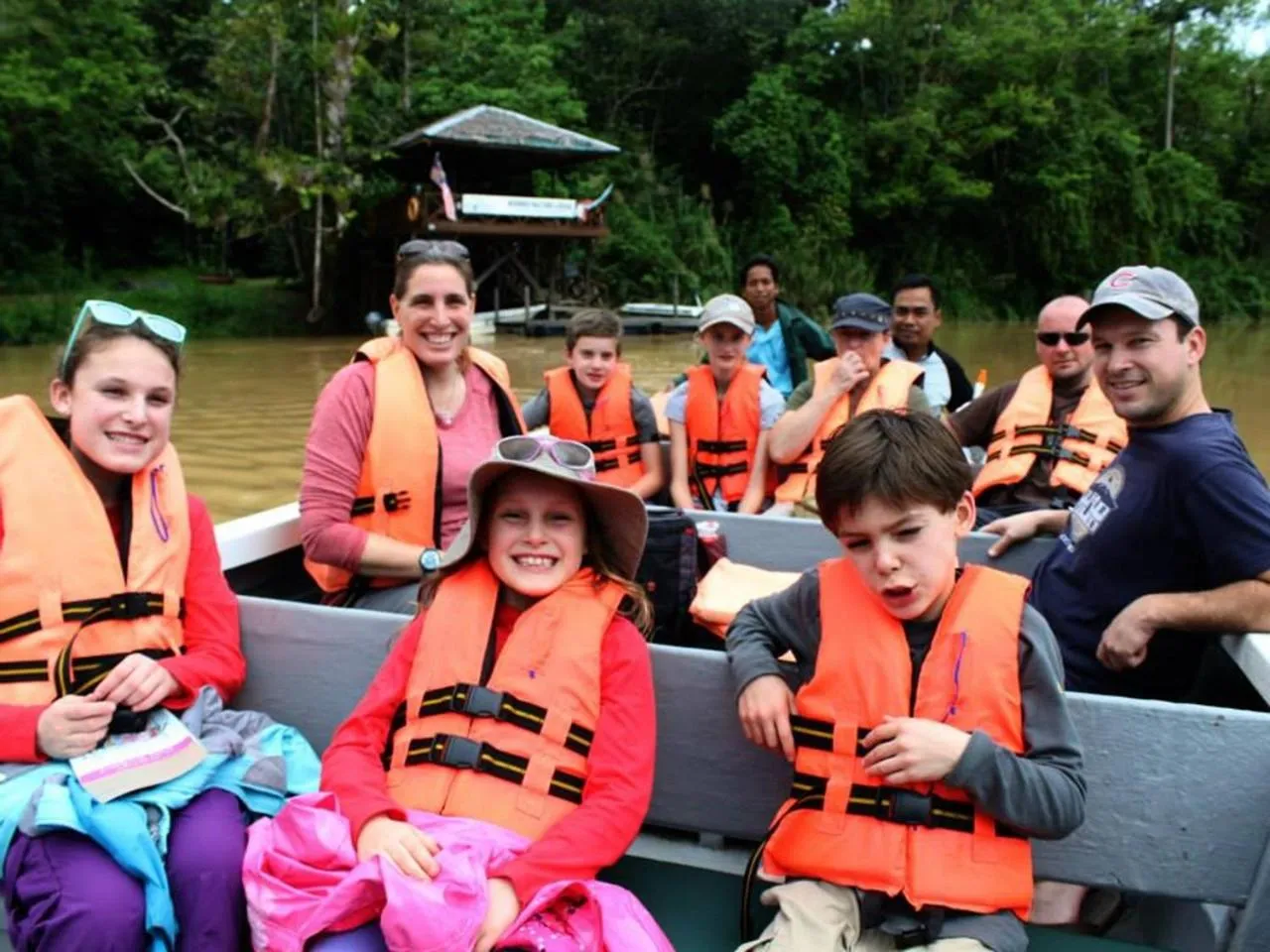 group of guests in Borneo Nature Lodge