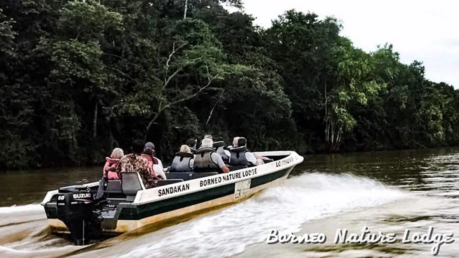 group of guests in Borneo Nature Lodge