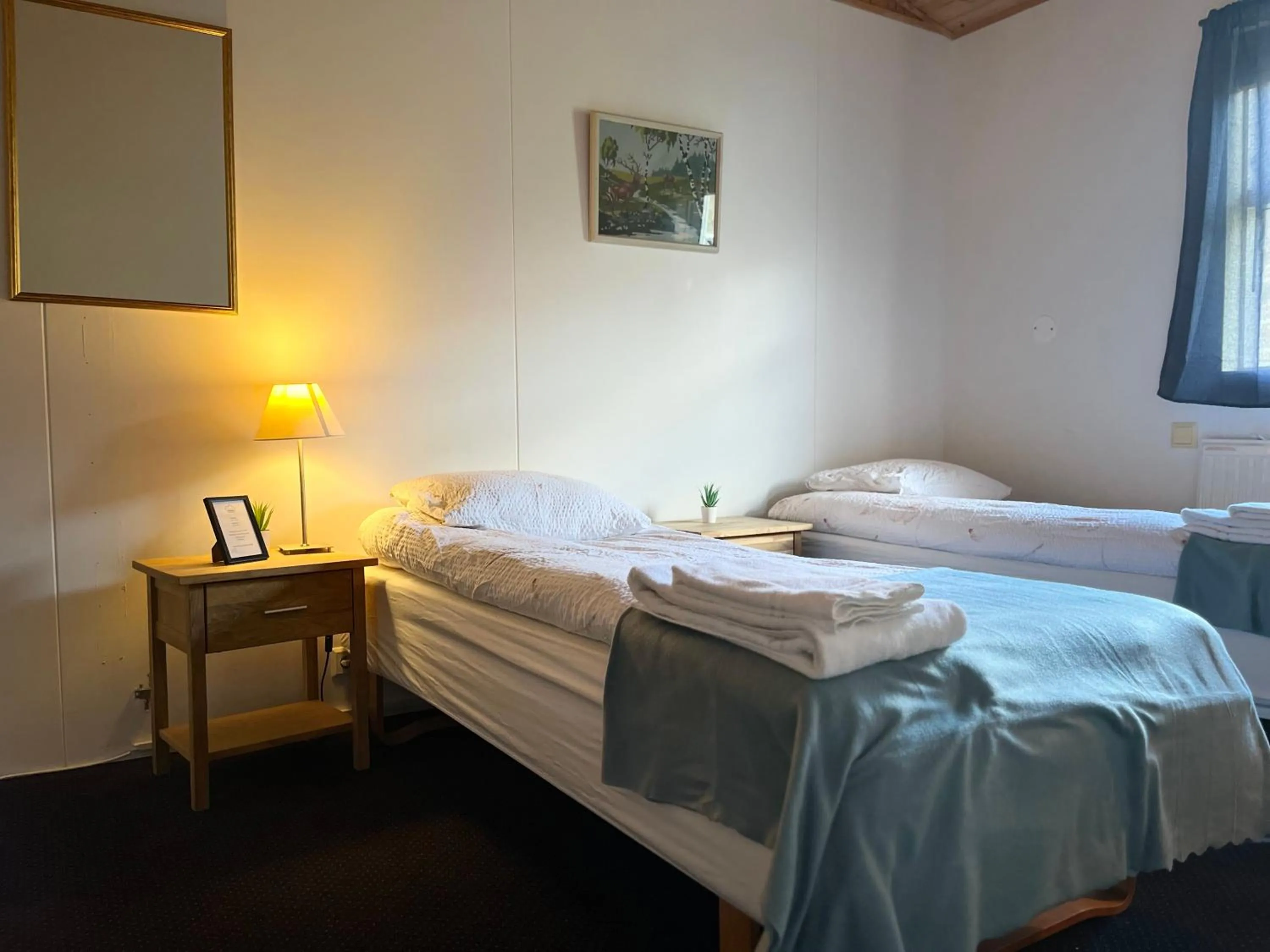 Bed in Engimyri Lodge