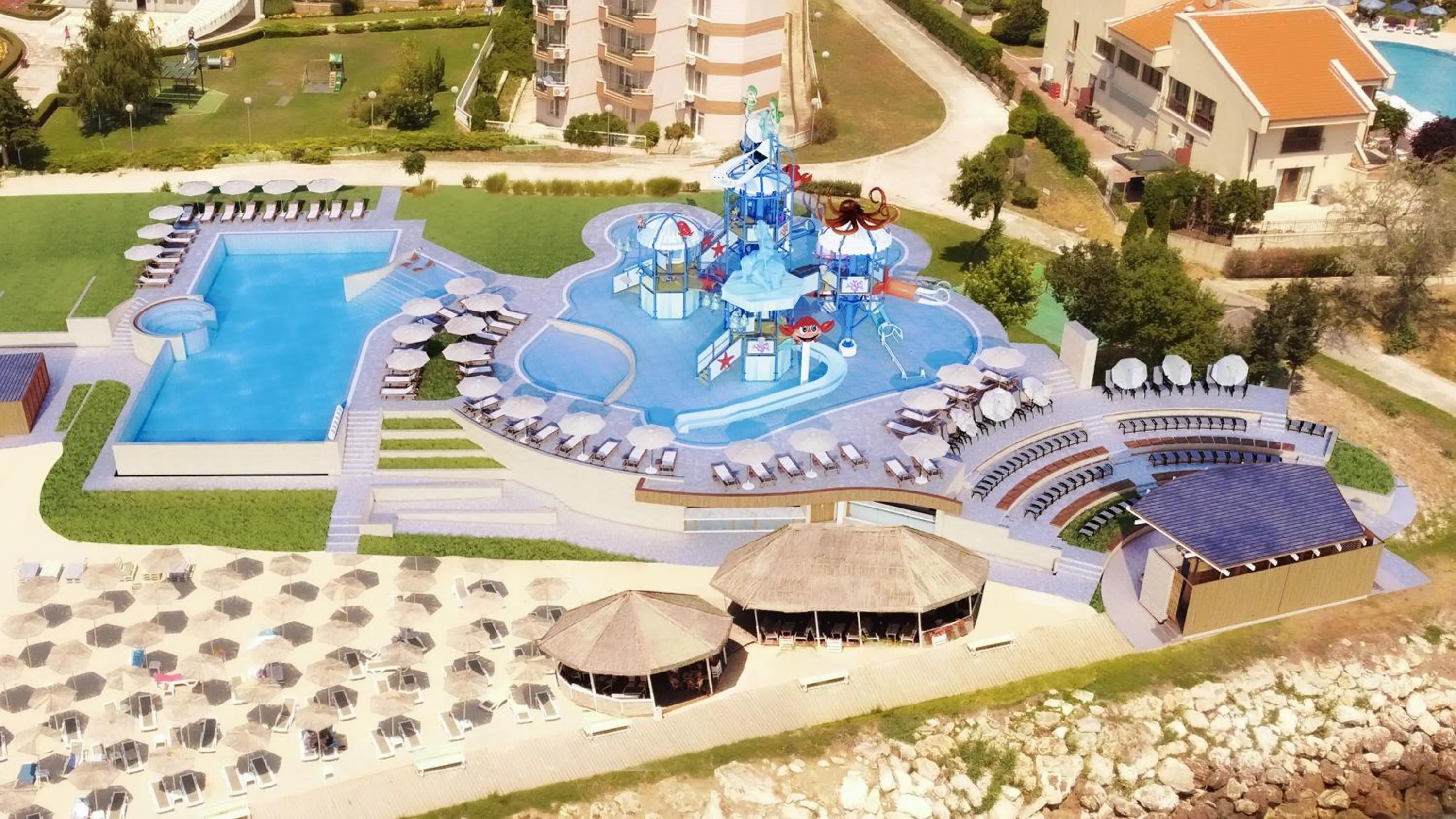 Aqua park in Royal Bay Resort & Aqua Park - All Inclusive and Free beach accsess