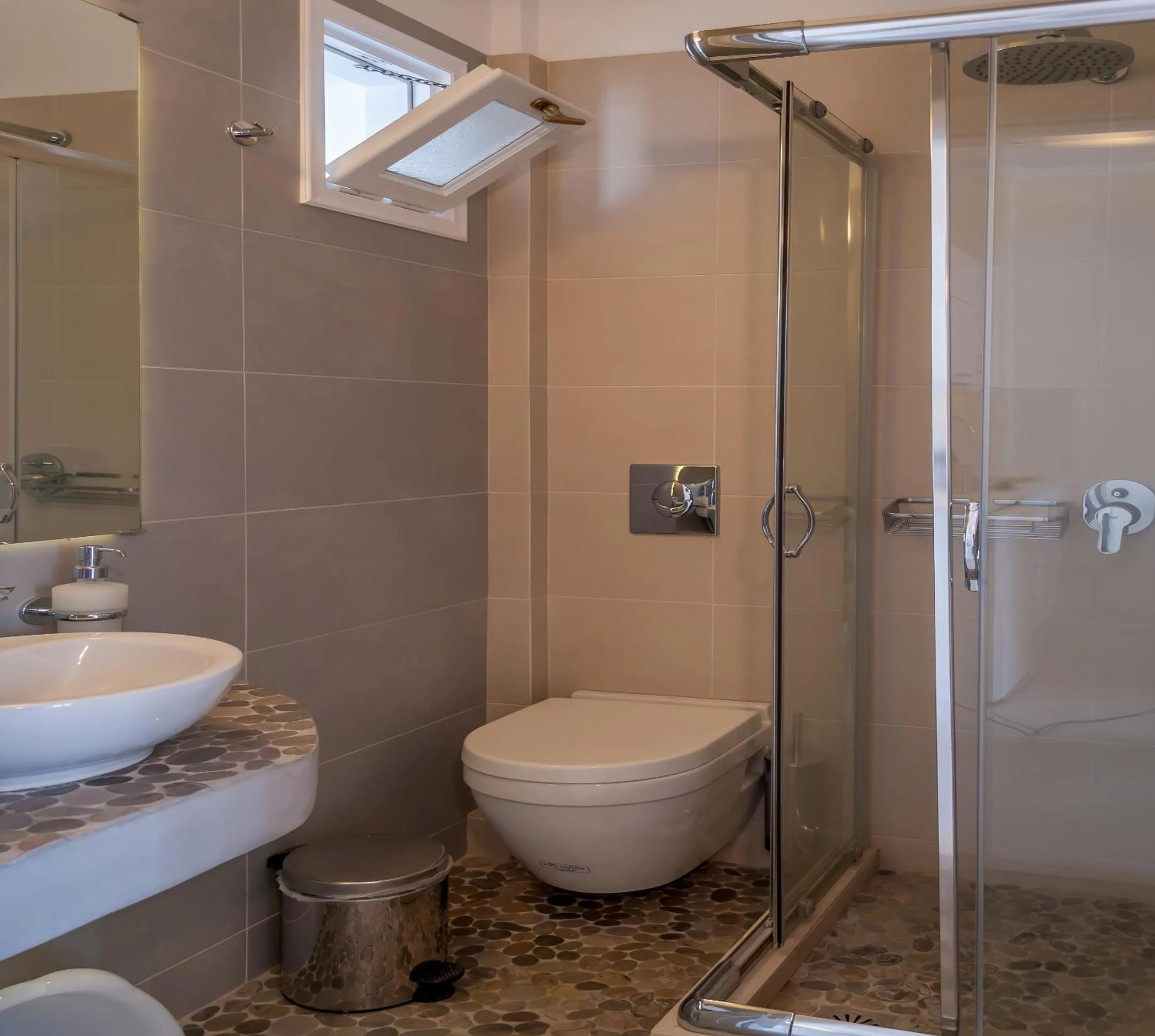 Bathroom in Milos Bay Suites