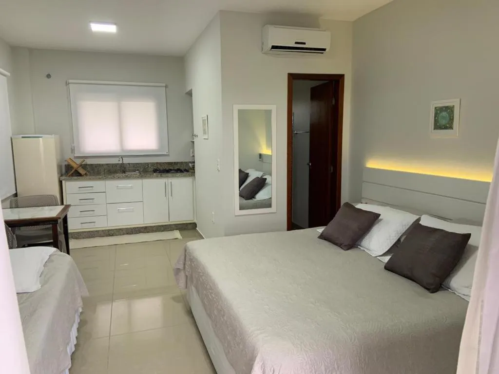 Bed in Pousada Mar de Cristal