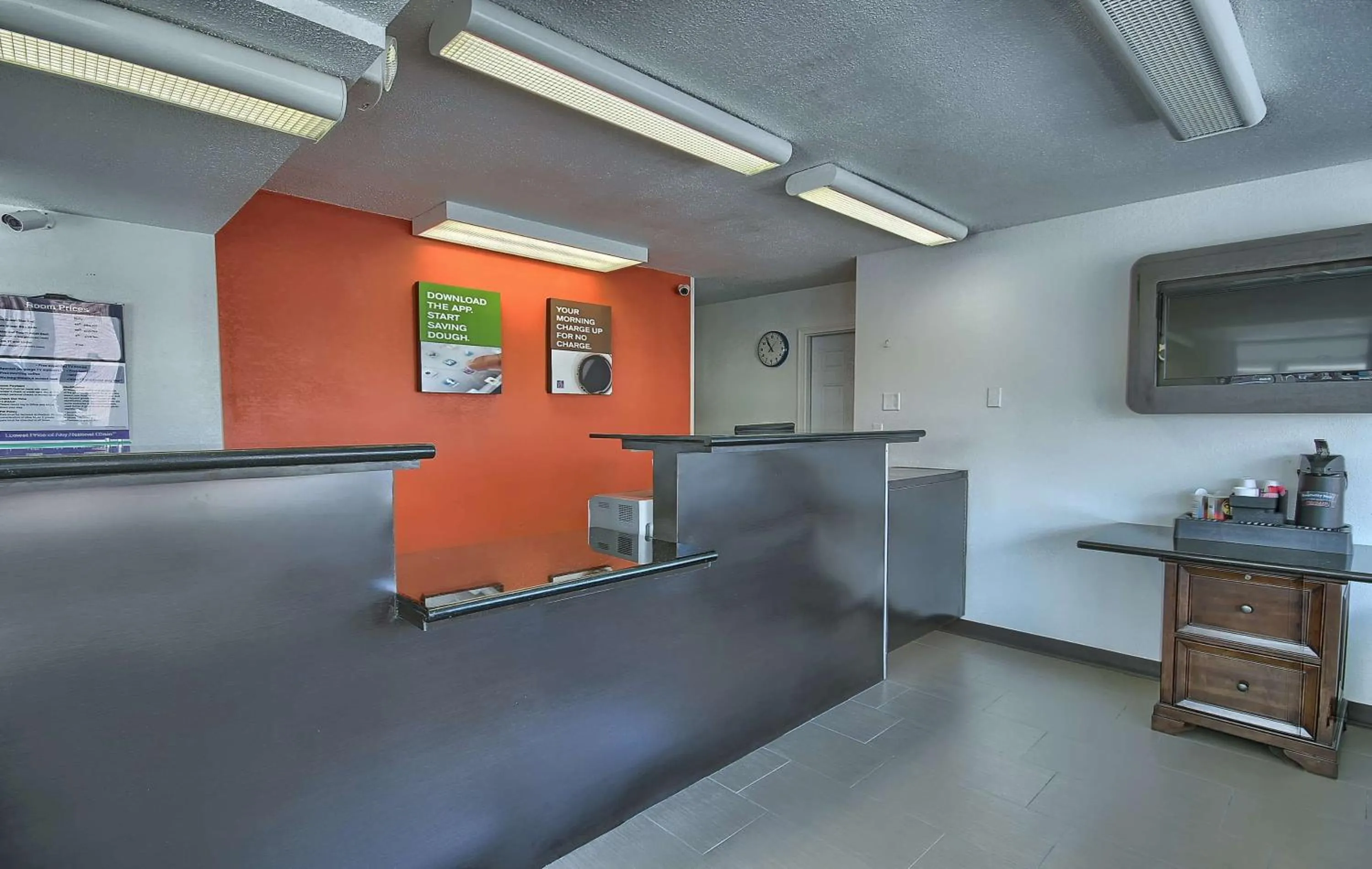 Communal lounge/ TV room in Motel 6-Lima, OH