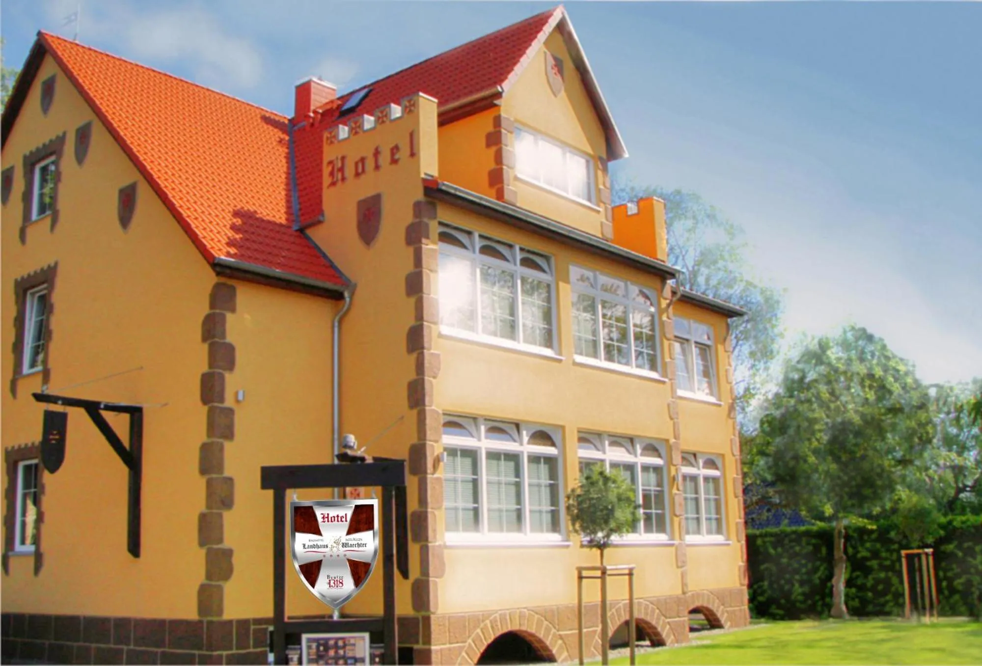 Facade/entrance in BinzHotel Landhaus Waechter