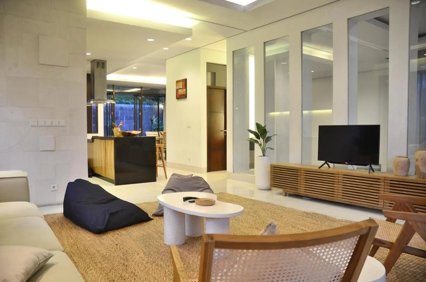 Living room in Jasmine cozy villa 3 bedrooms with a private heated swimming pool and a billiard table