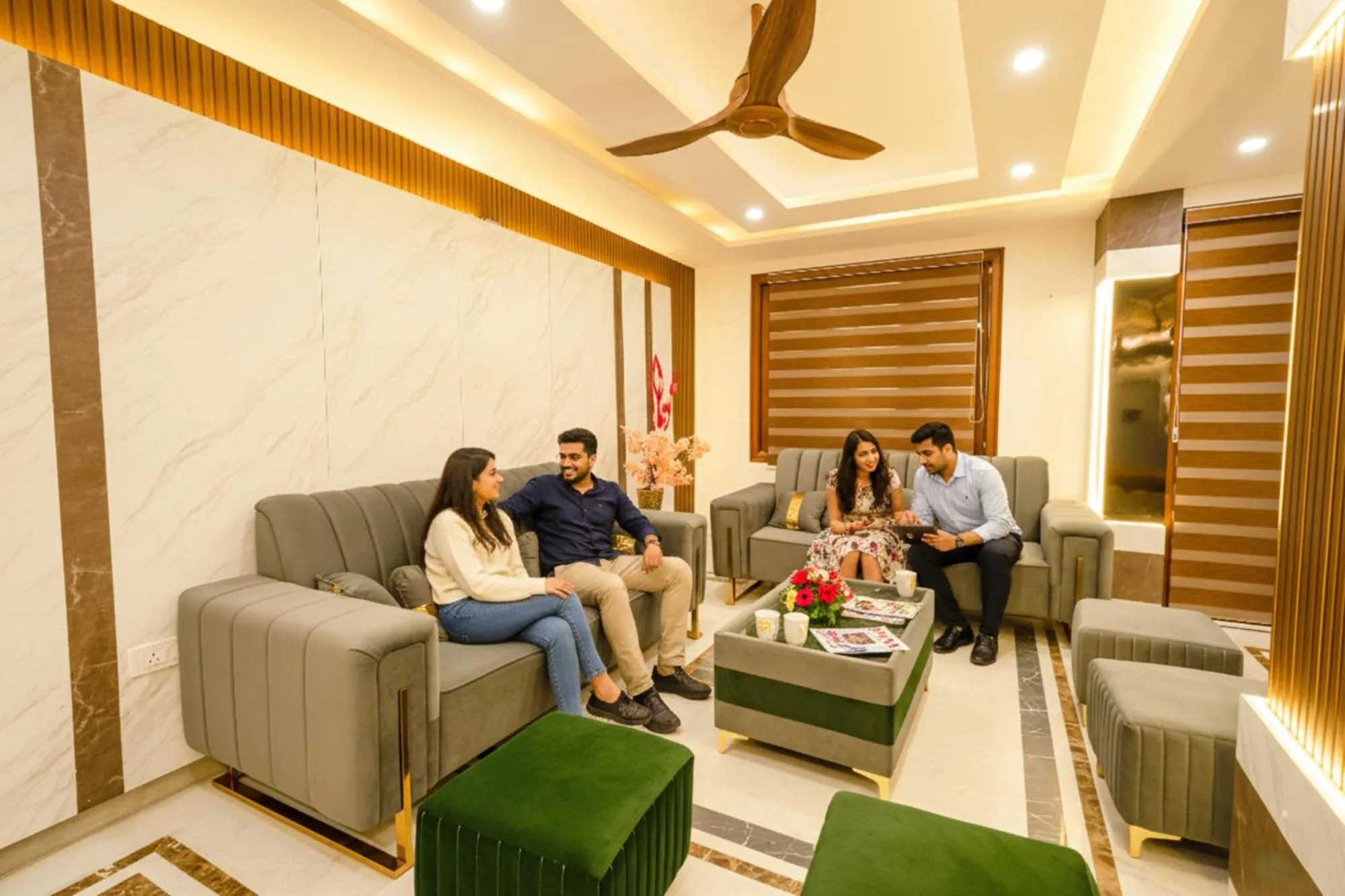 Seating area in FabHotel Royale Basant Residency - Gandhinagar