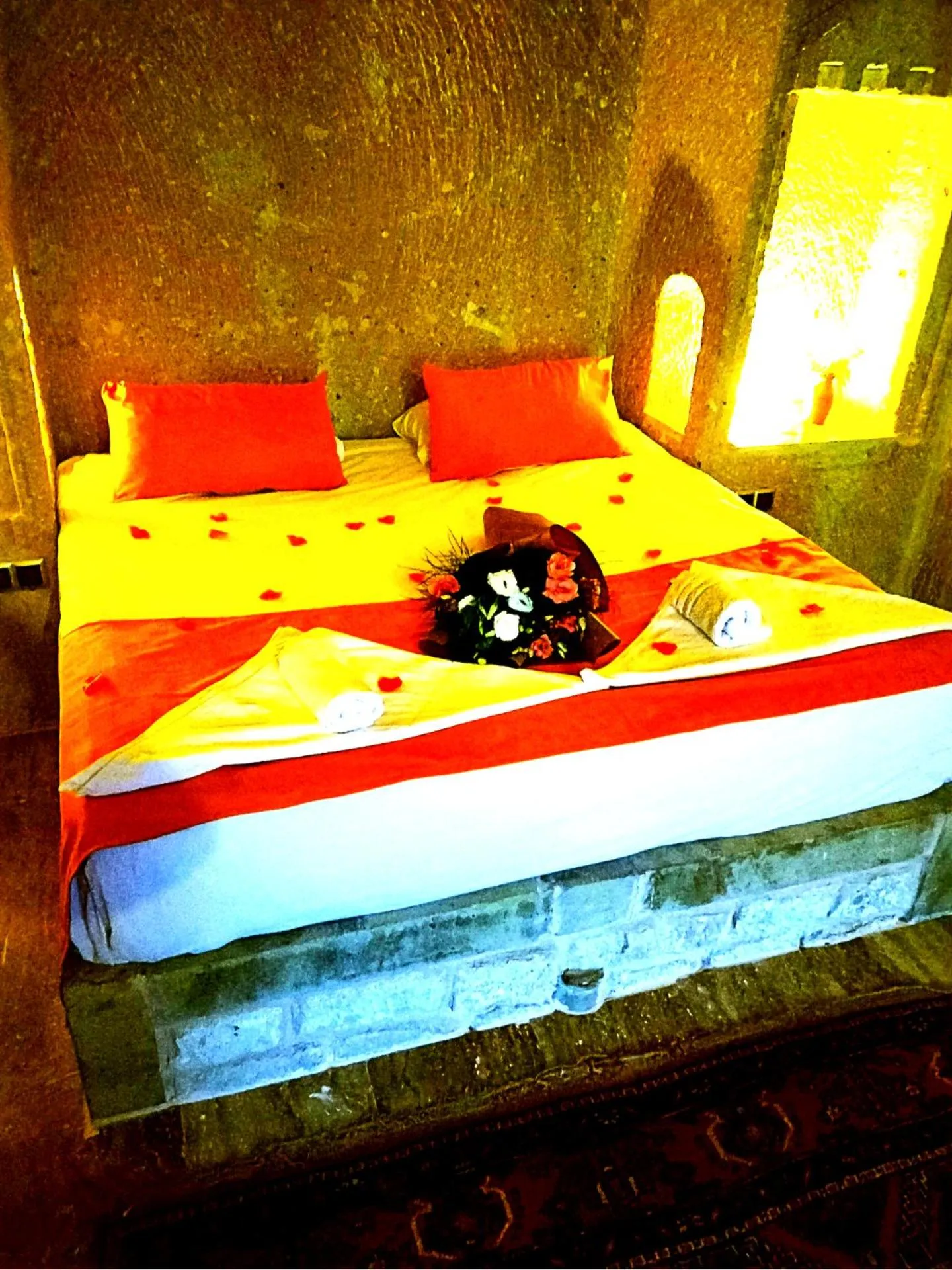 Bed in Cappadocia Cave House