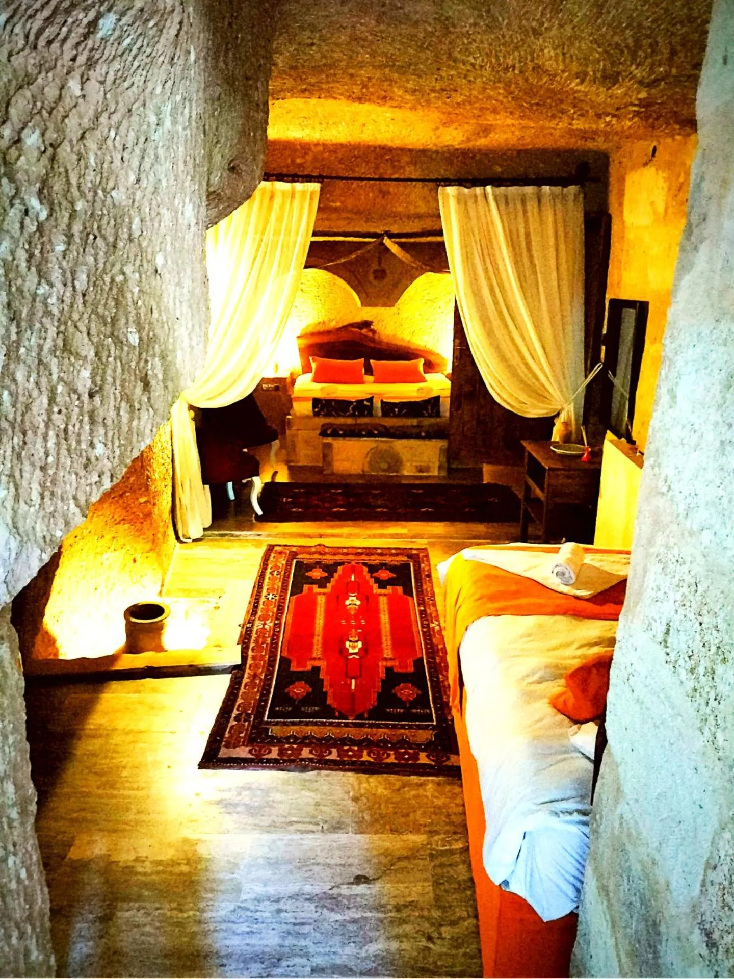 Bed in Cappadocia Cave House