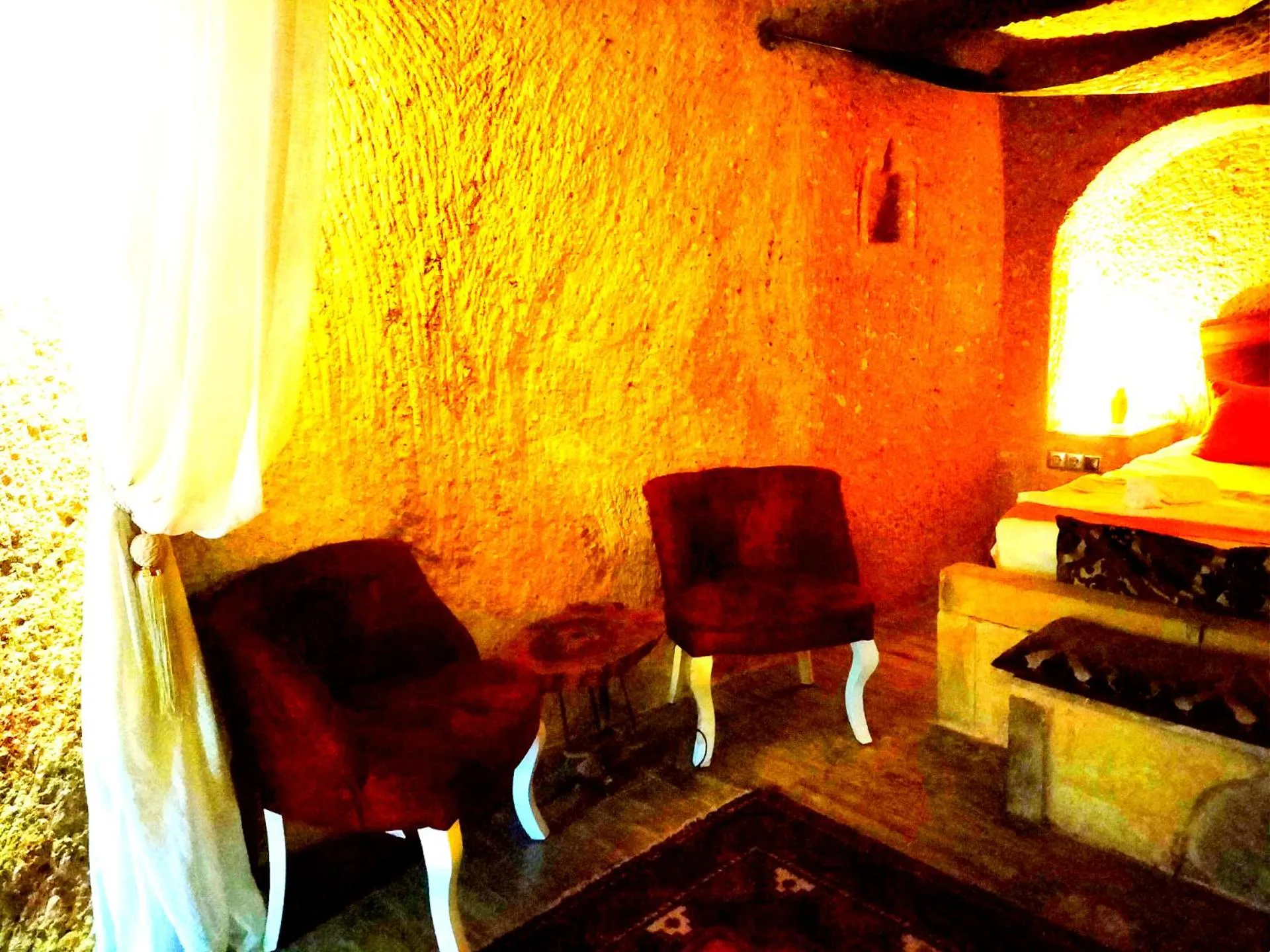 Seating area in Cappadocia Cave House
