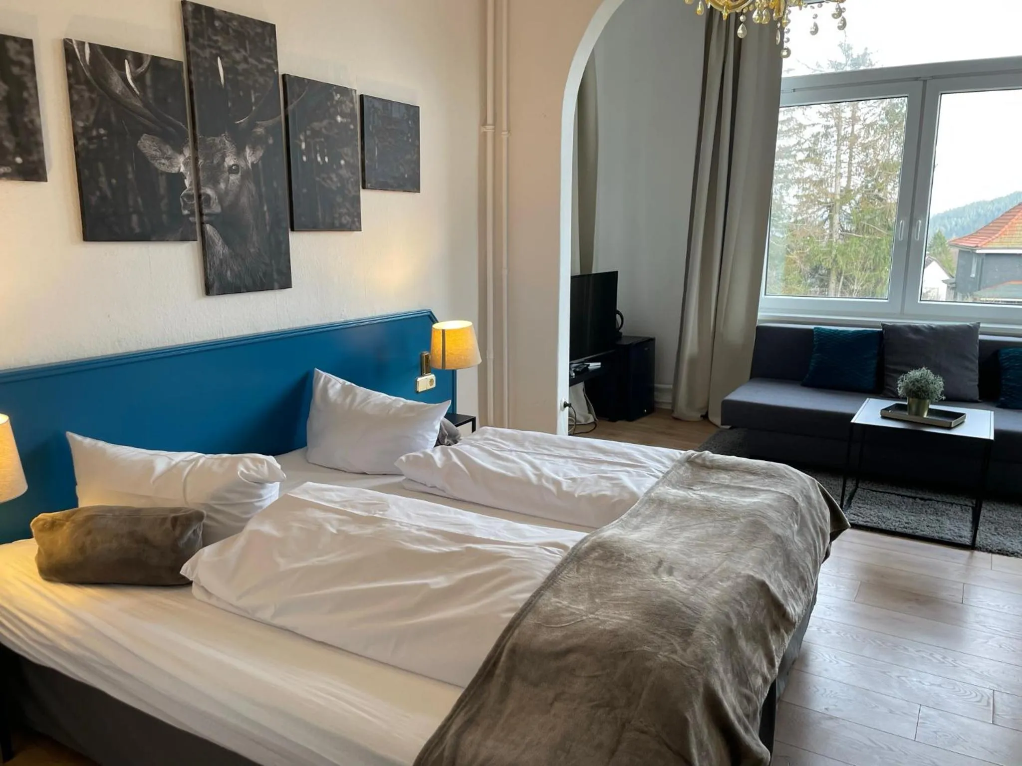 Photo of the whole room, Bed in Berghotel HARZ