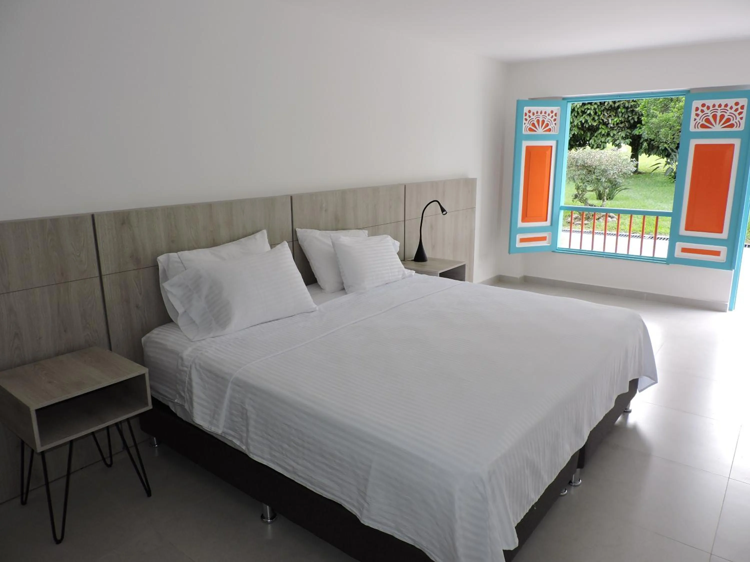 Bed in Finca Hotel Valparaíso