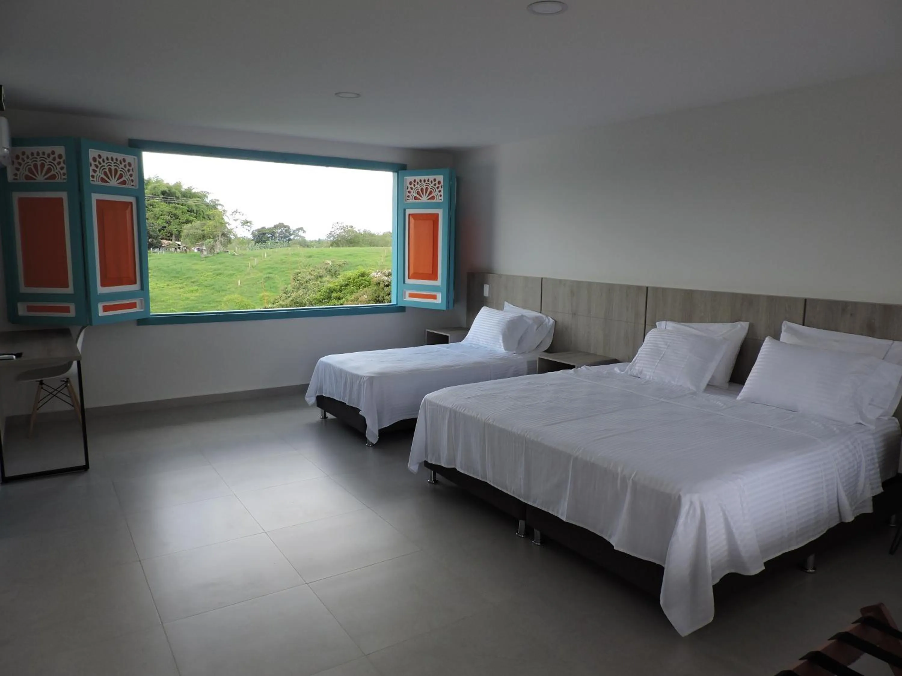 Bed in Finca Hotel Valparaíso